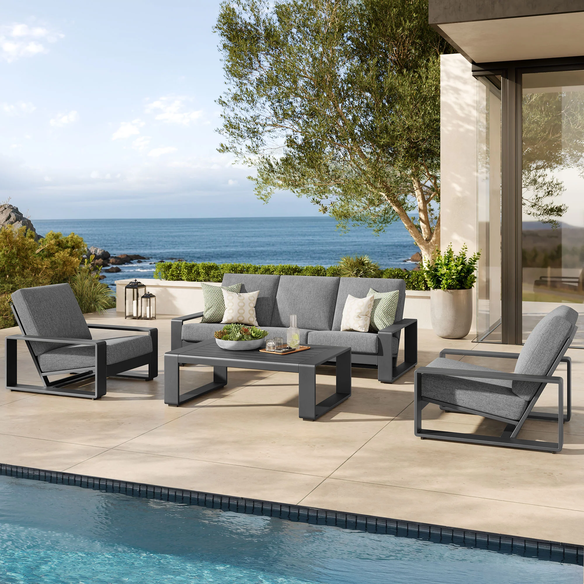 Lirienne Outdoor Patio Aluminum Faux Wood Armchairs Set of 2 by Modway - Image 13