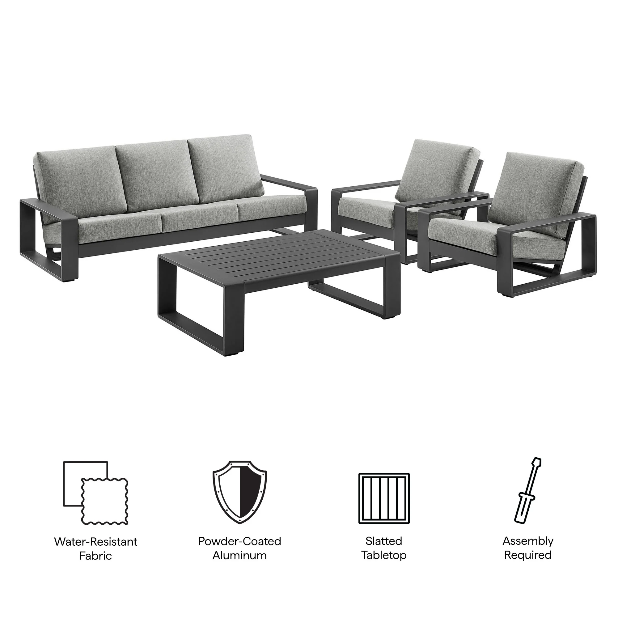 Lirienne Outdoor Patio Aluminum Faux Wood Armchairs Set of 2 by Modway - Image 14