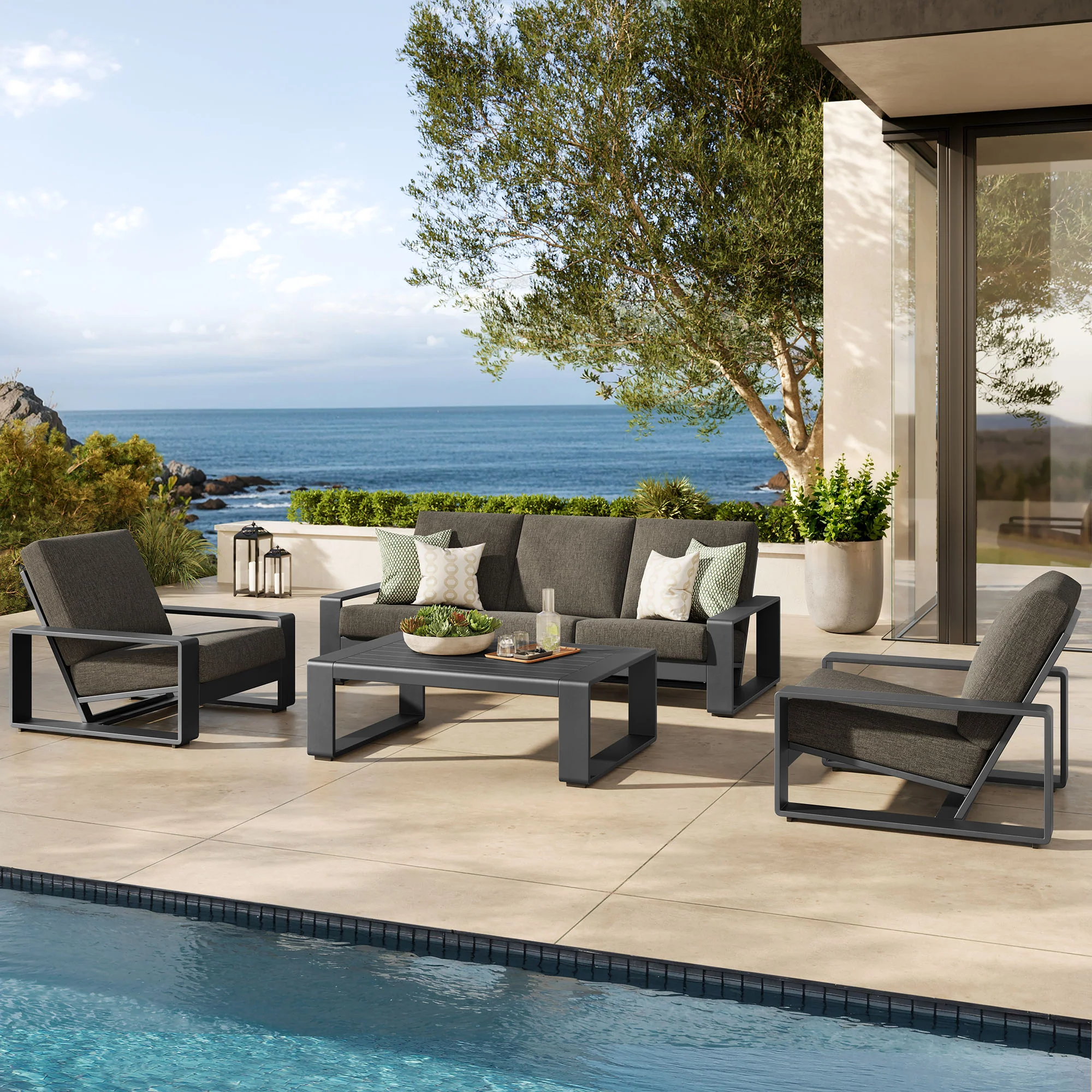 Lirienne Outdoor Patio Aluminum Faux Wood Armchairs Set of 2 by Modway - Image 17