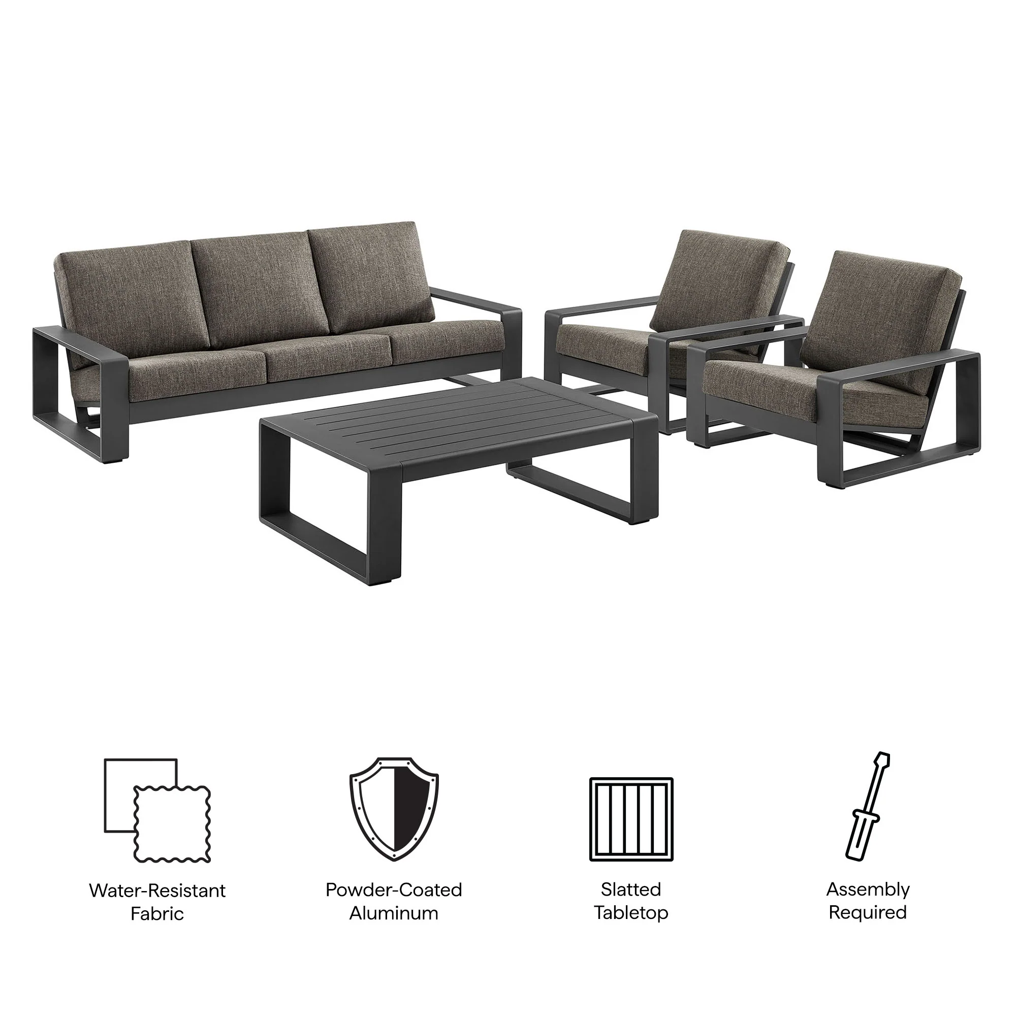 Lirienne Outdoor Patio Aluminum Faux Wood Armchairs Set of 2 by Modway - Image 18