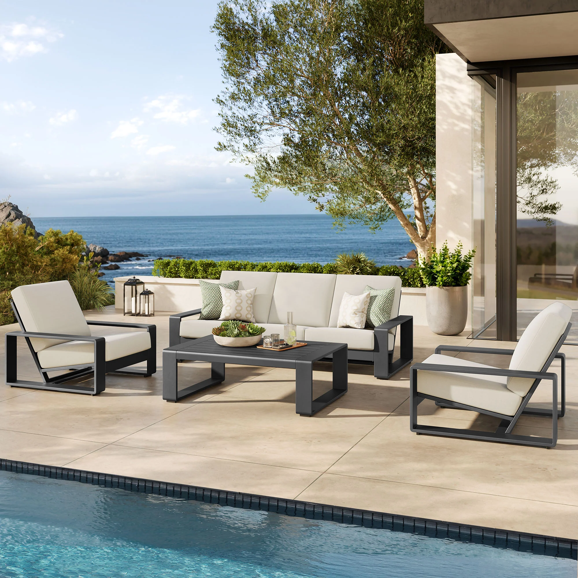 Lirienne Outdoor Patio Aluminum Faux Wood Armchairs Set of 2 by Modway - Image 9