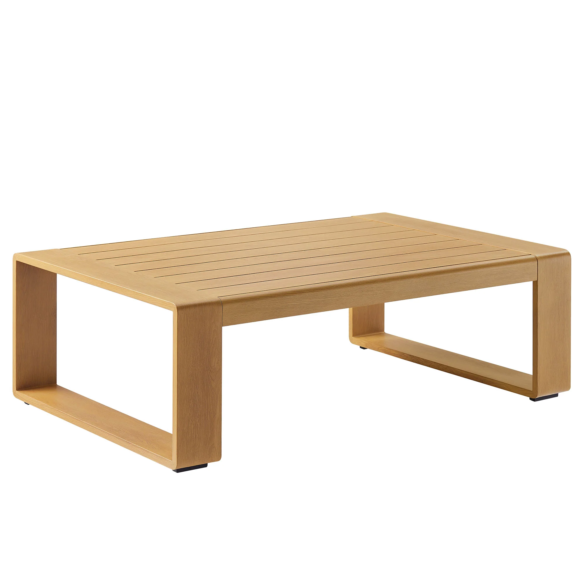 Lirienne Outdoor Patio Aluminum Faux Wood Coffee Table by Modway - Image 2