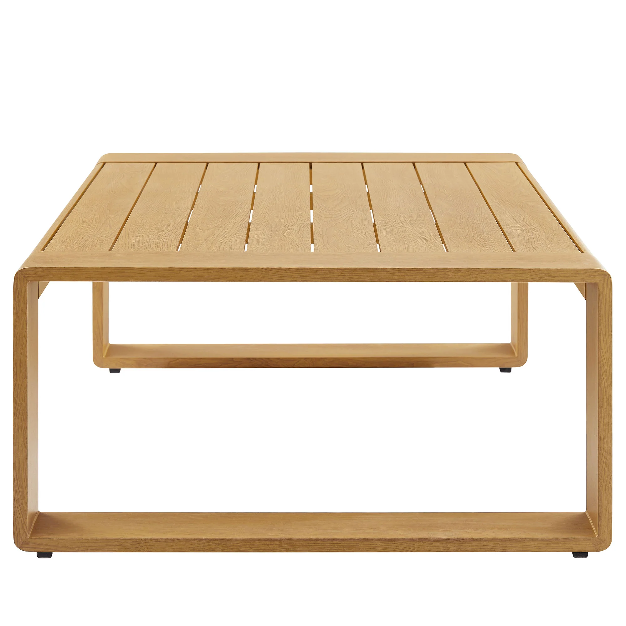 Lirienne Outdoor Patio Aluminum Faux Wood Coffee Table by Modway - Image 3