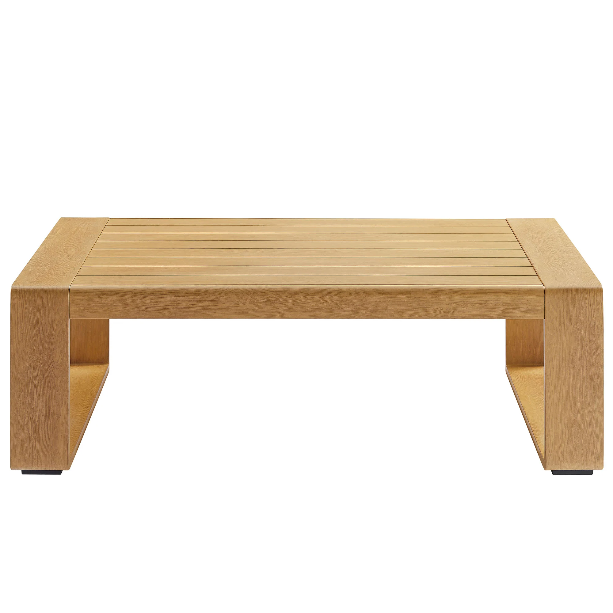 Lirienne Outdoor Patio Aluminum Faux Wood Coffee Table by Modway - Image 4