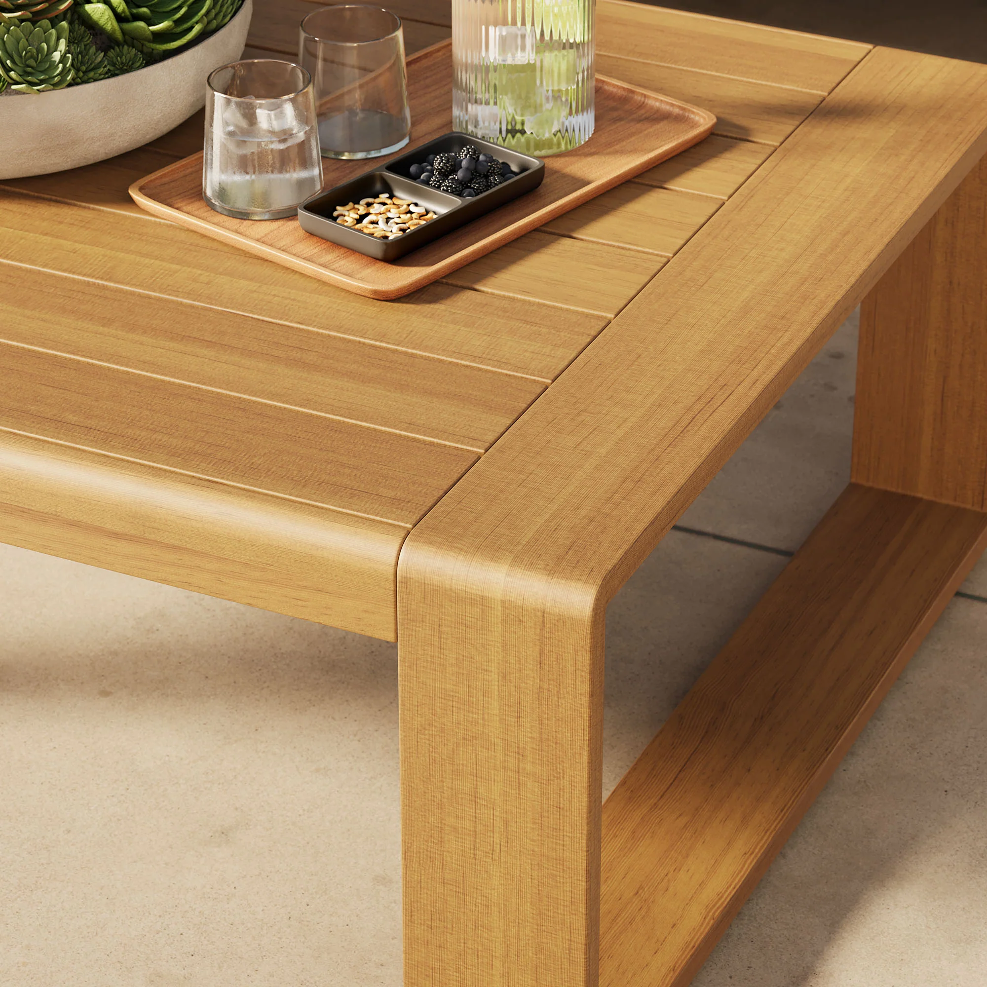 Lirienne Outdoor Patio Aluminum Faux Wood Coffee Table by Modway - Image 7