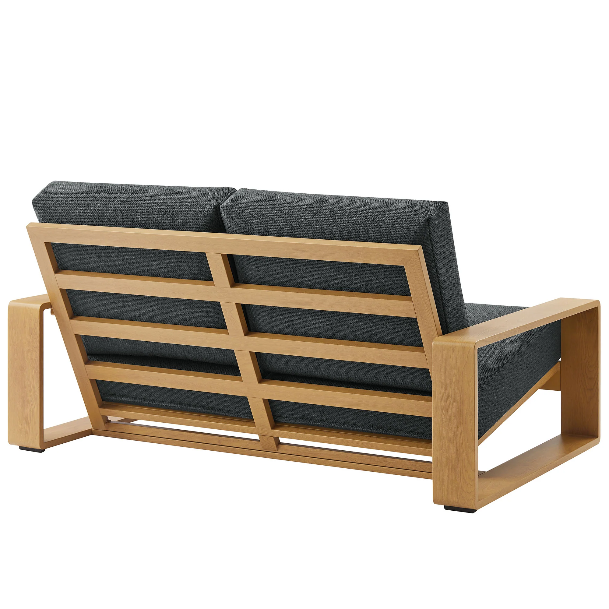 Lirienne Outdoor Patio Aluminum Faux Wood Loveseat by Modway - Image 4