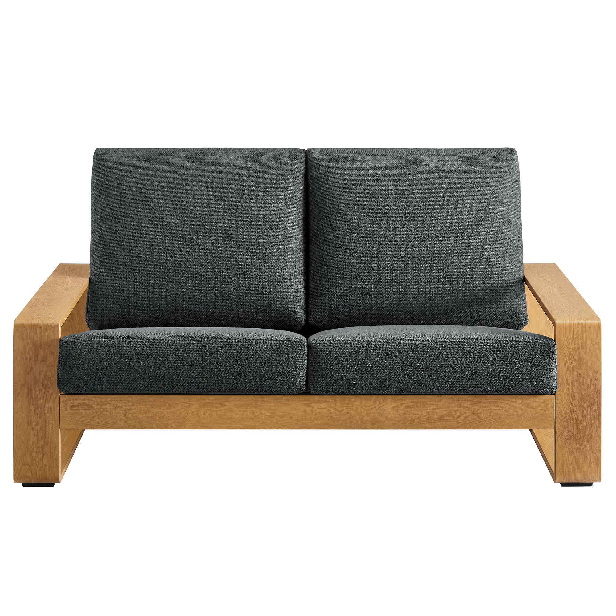 Lirienne Outdoor Patio Aluminum Faux Wood Loveseat by Modway - Image 5