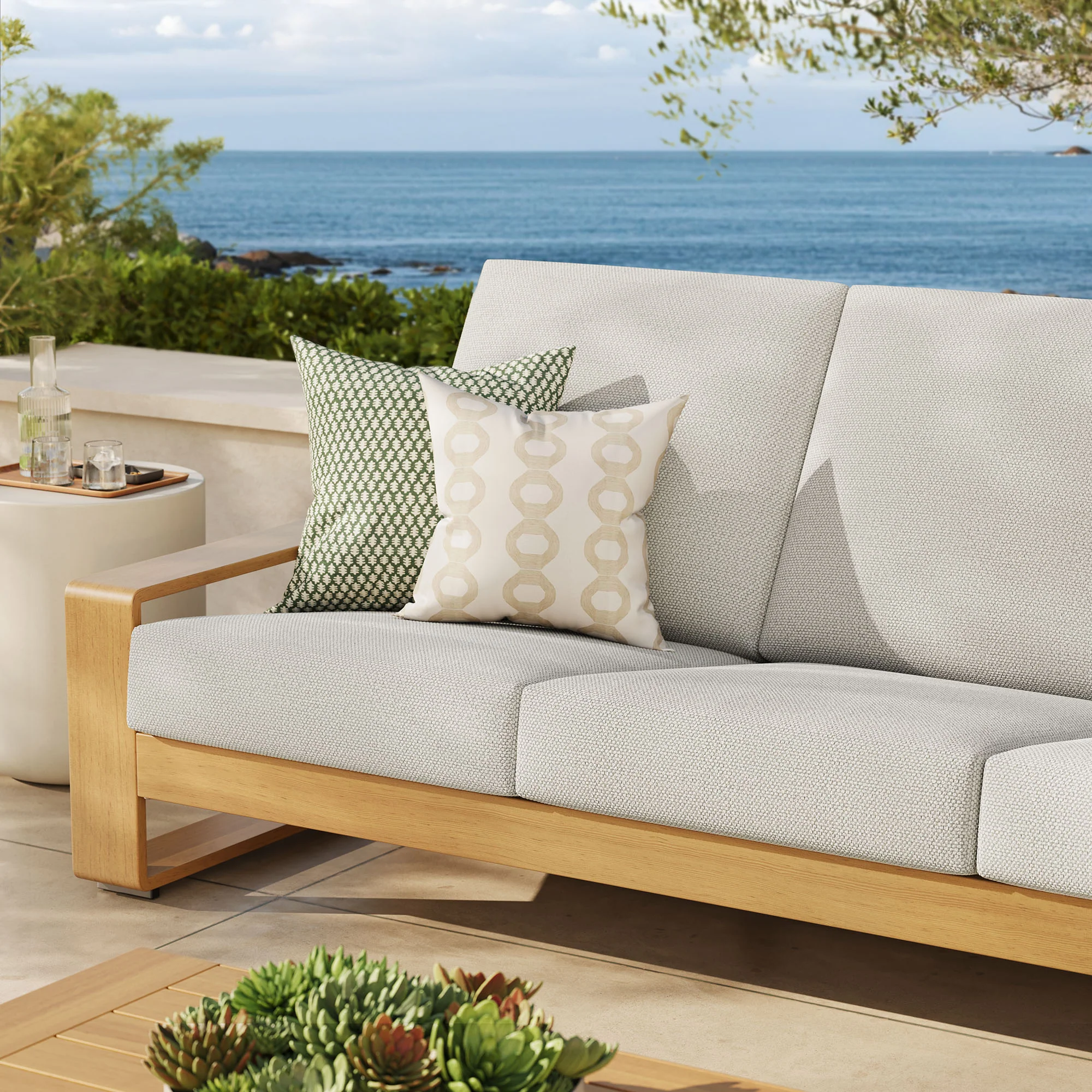Lirienne Outdoor Patio Aluminum Faux Wood Sofa by Modway - Image 15