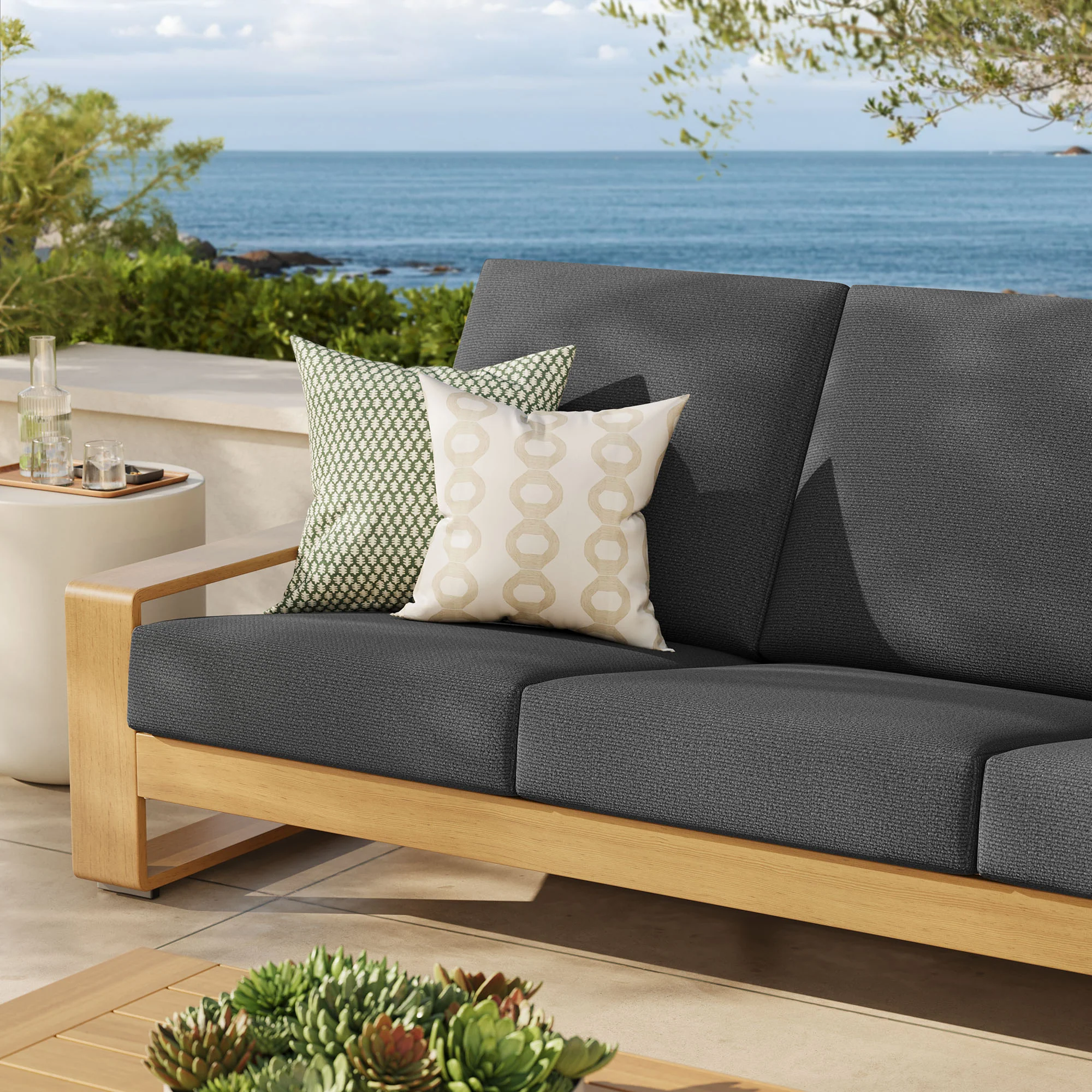 Lirienne Outdoor Patio Aluminum Faux Wood Sofa by Modway - Image 7