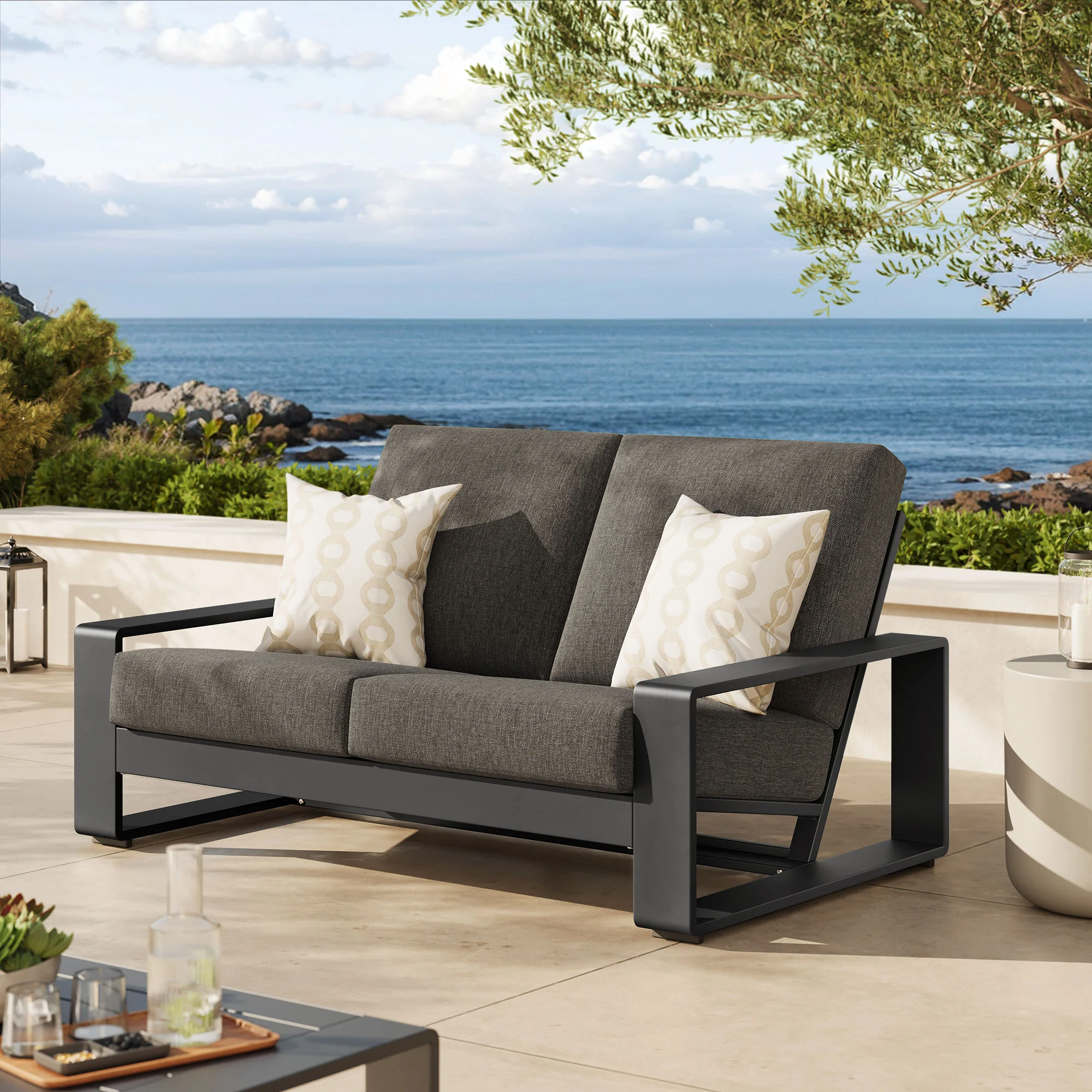 Lirienne Outdoor Patio Aluminum Loveseat by Modway - Image 25