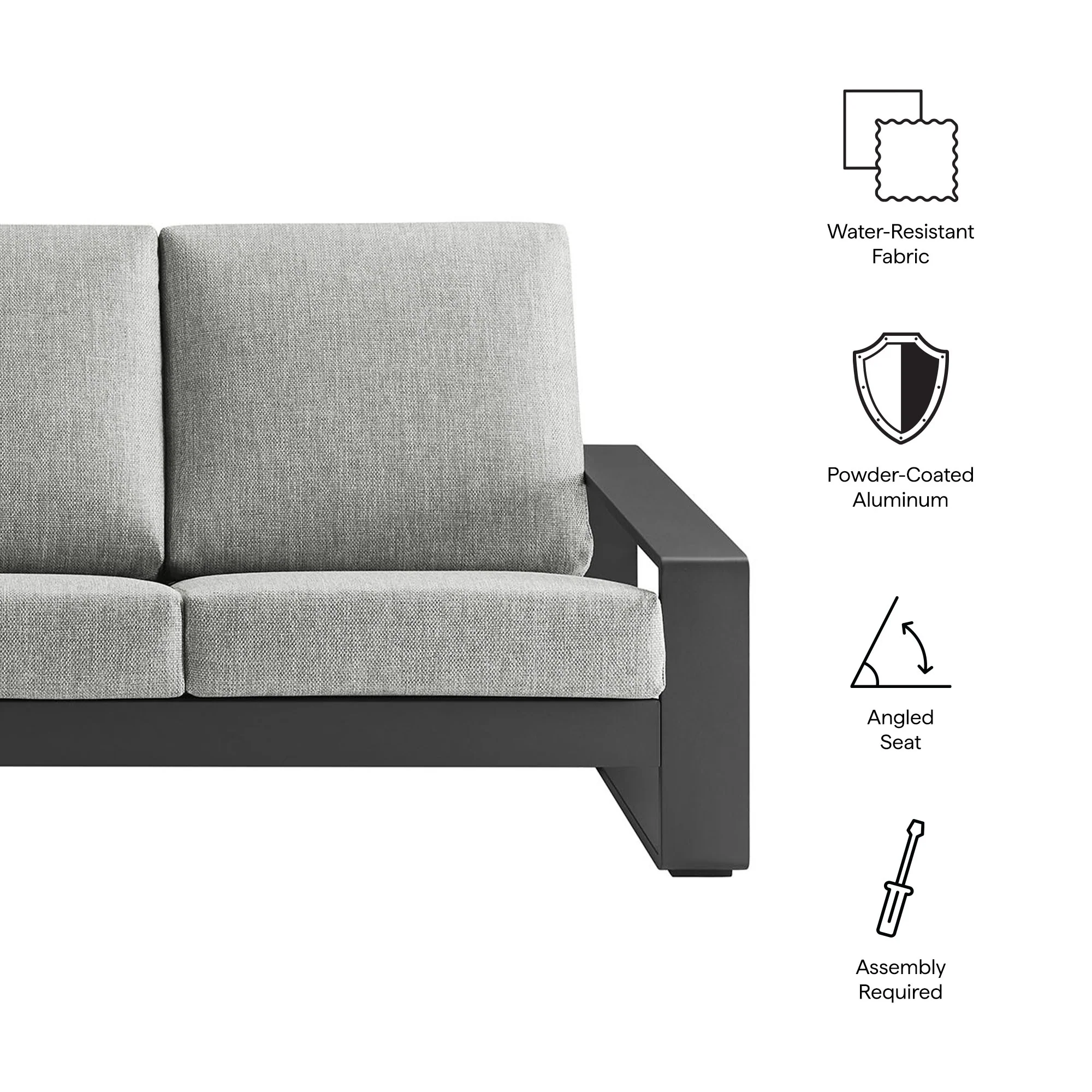 Lirienne Outdoor Patio Aluminum Sofa by Modway - Image 17