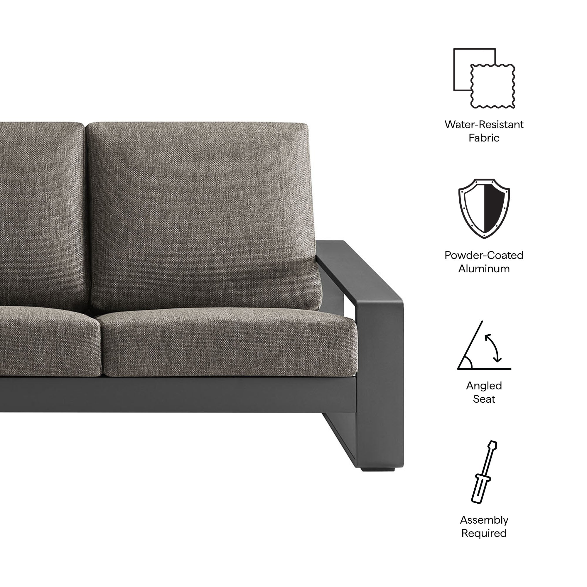 Lirienne Outdoor Patio Aluminum Sofa by Modway - Image 26