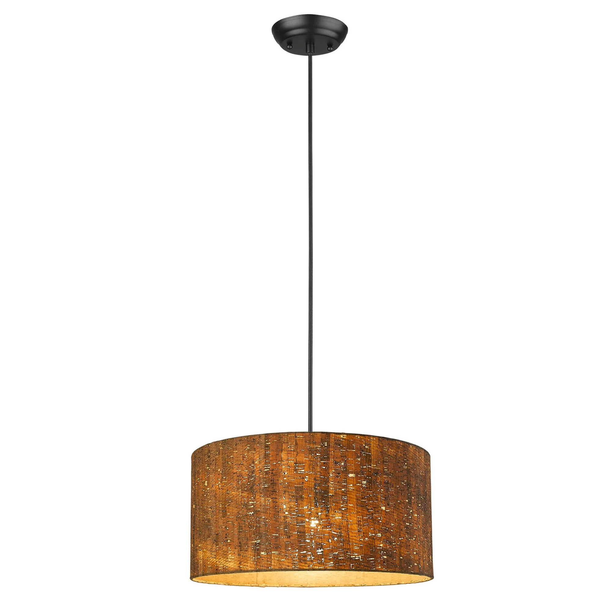 Lisbon 1-Light Matte Black Pendant By Homeroots - Image 2