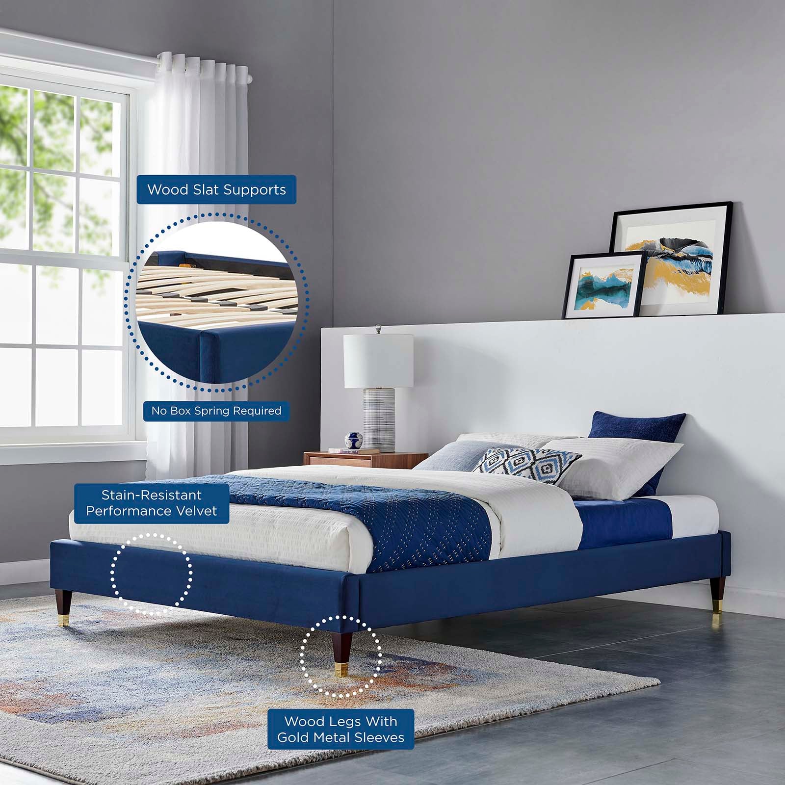 Liva Performance Velvet Full Bed By Modway - MOD-6811 - Image 25