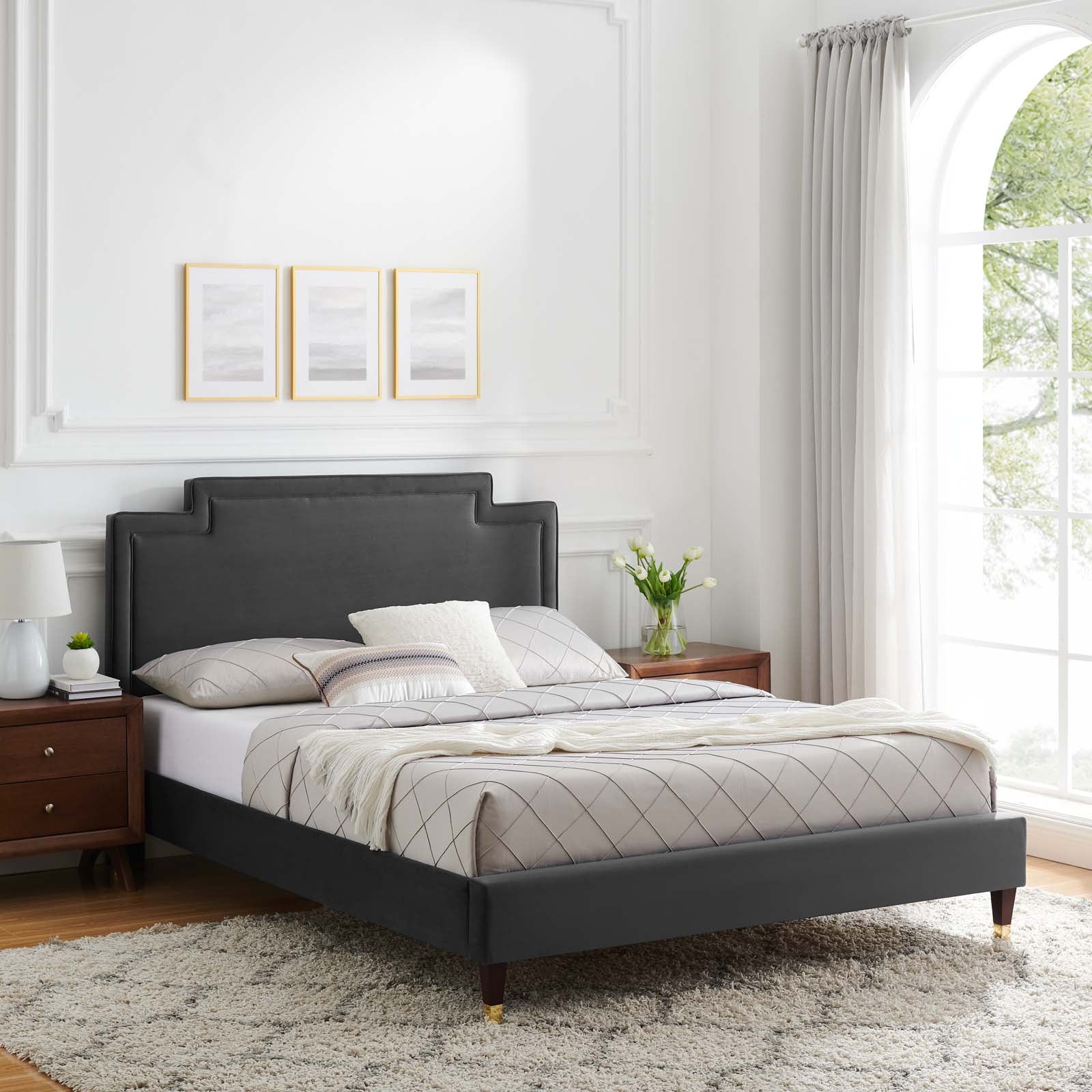 Liva Performance Velvet Full Bed By Modway - MOD-6811 - Image 4