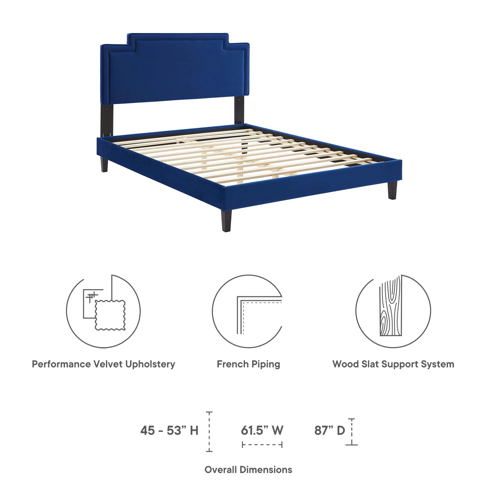 Liva Performance Velvet Full Bed By Modway - MOD-6816 - Image 32