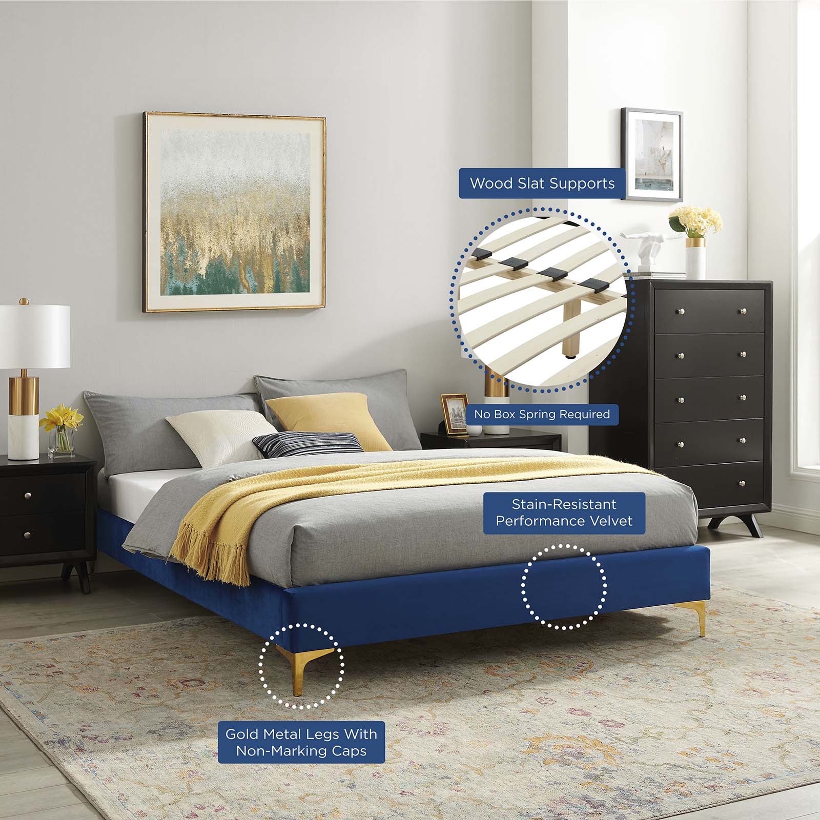 Liva Performance Velvet King Bed By Modway - MOD-6836 - Image 25
