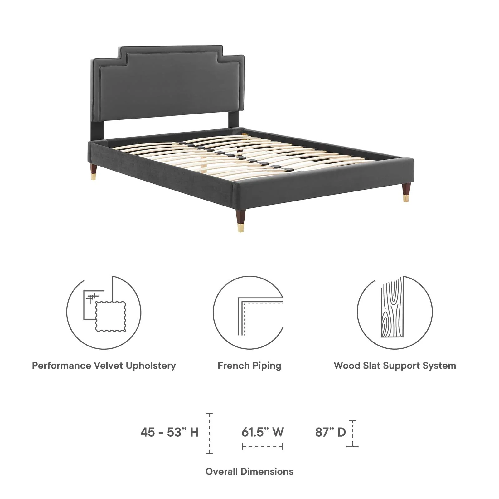 Liva Performance Velvet King Bed By Modway - MOD-6841 - Image 10