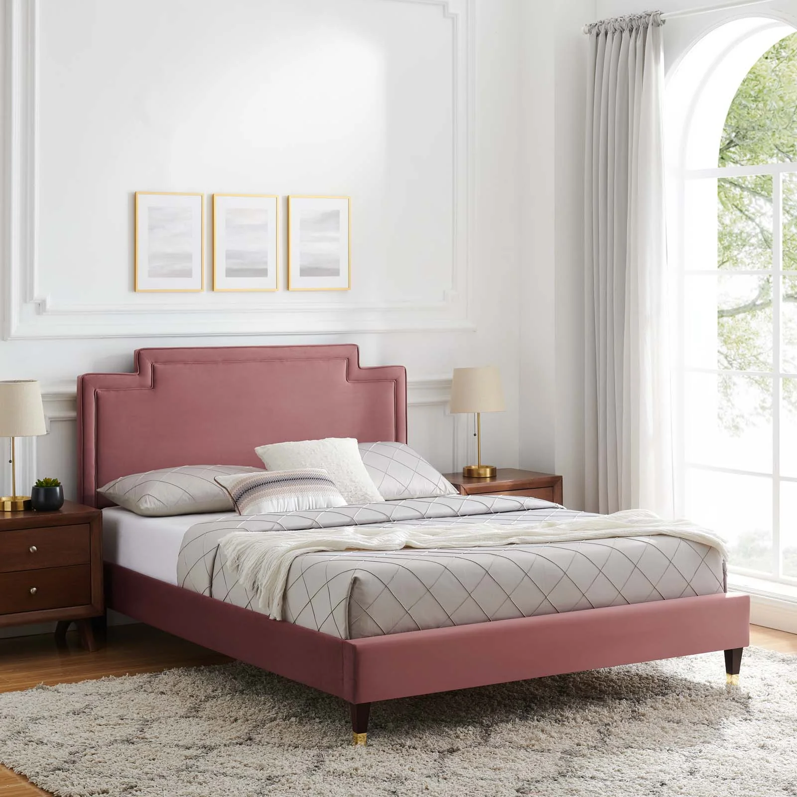 Liva Performance Velvet Queen Bed By Modway - MOD-6826 - Image 12