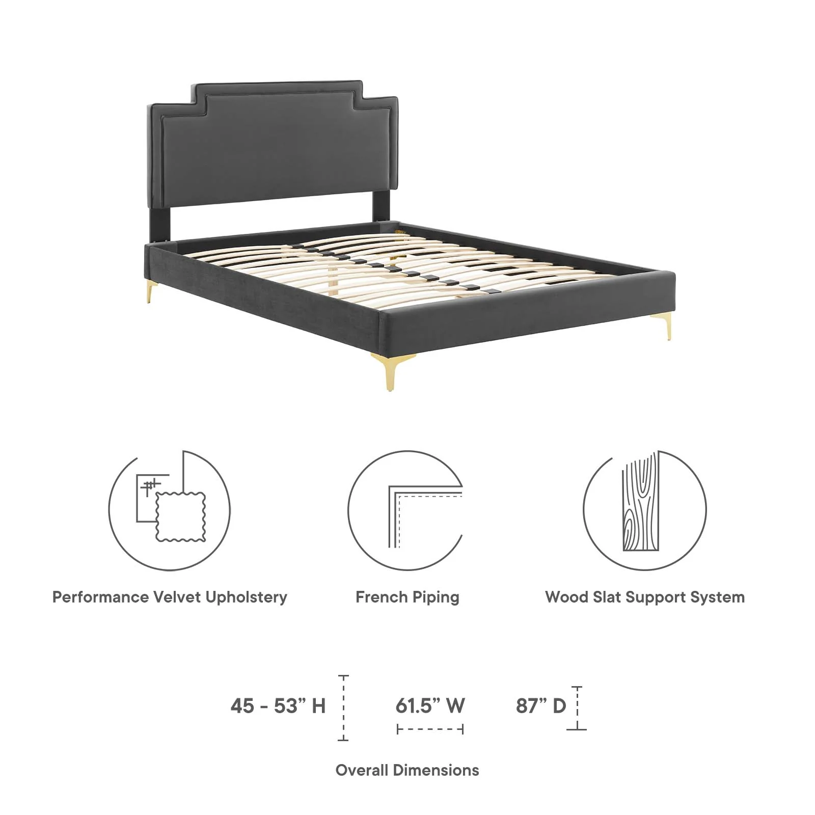 Liva Performance Velvet Twin Bed By Modway - MOD-6791 - Image 10