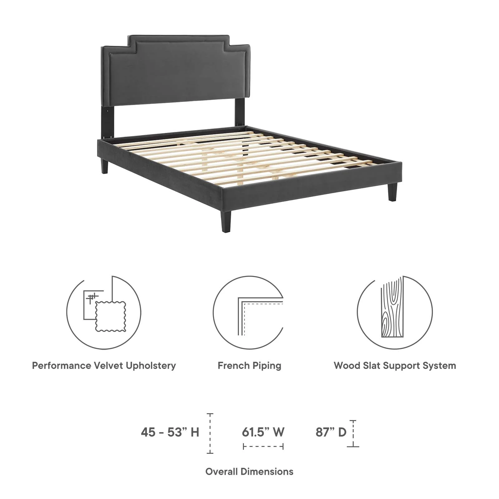 Liva Performance Velvet Twin Bed By Modway - MOD-6801 - Image 10