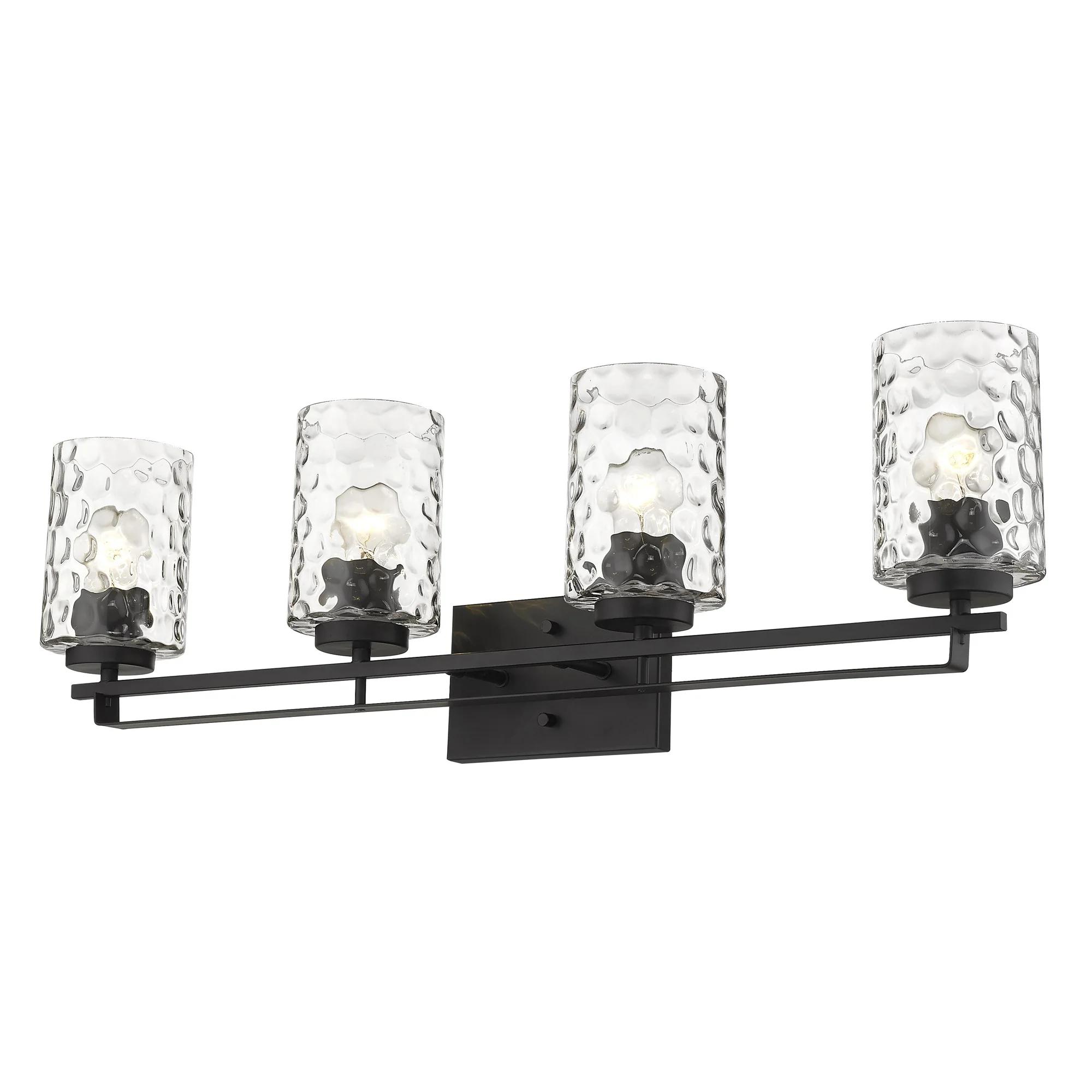 Livvy 4-Light Matte Black Vanity By Homeroots - Image 2