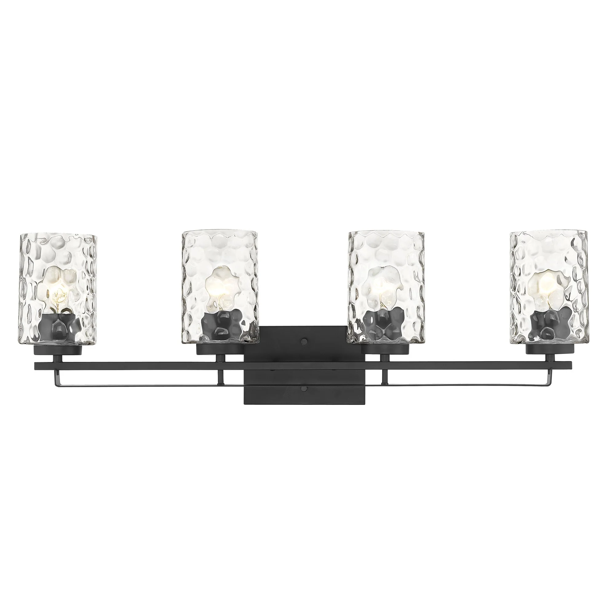 Livvy 4-Light Matte Black Vanity By Homeroots - Image 4