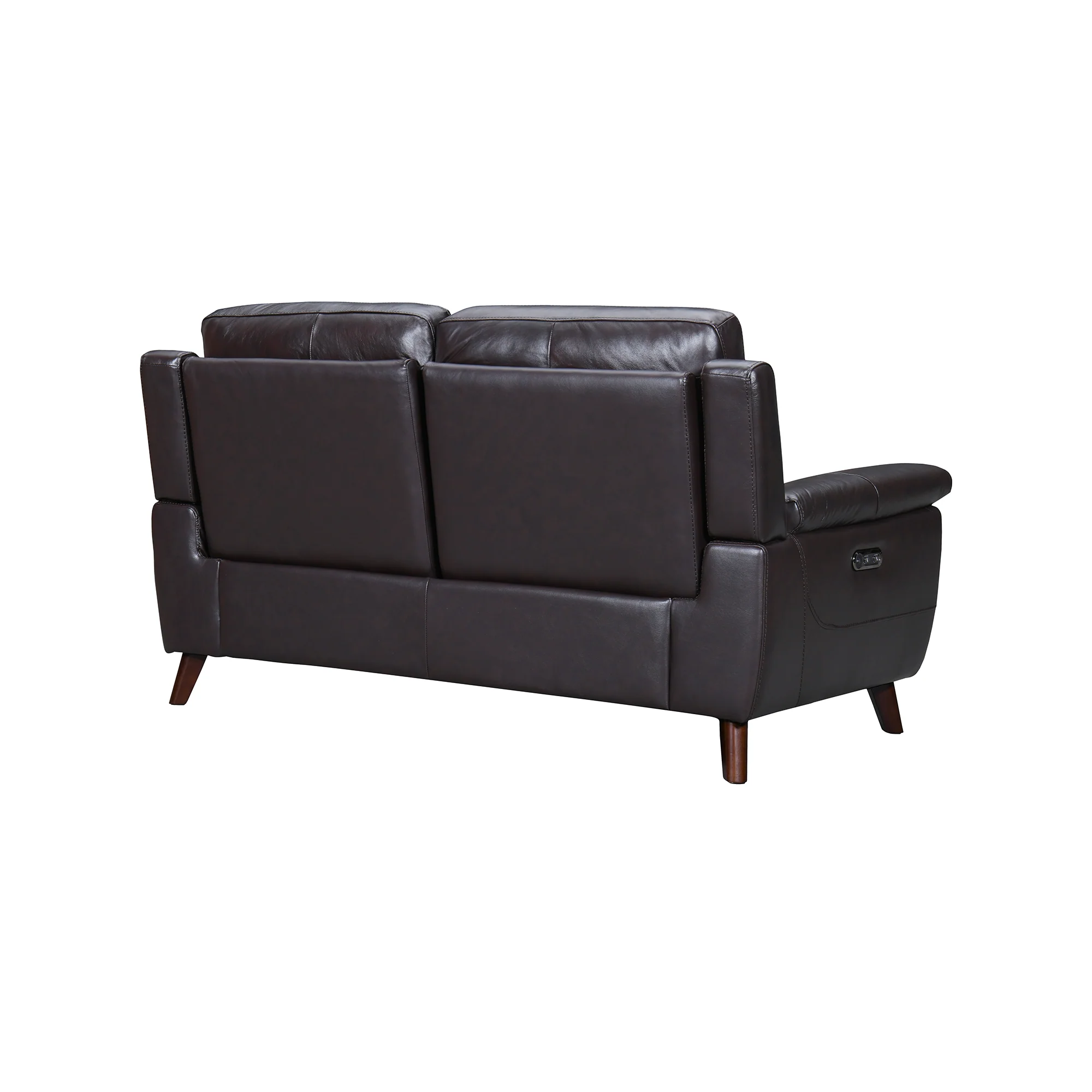 Lizette 65" Brown Leather Power Recliner Loveseat with USB By Armen Living - Image 4