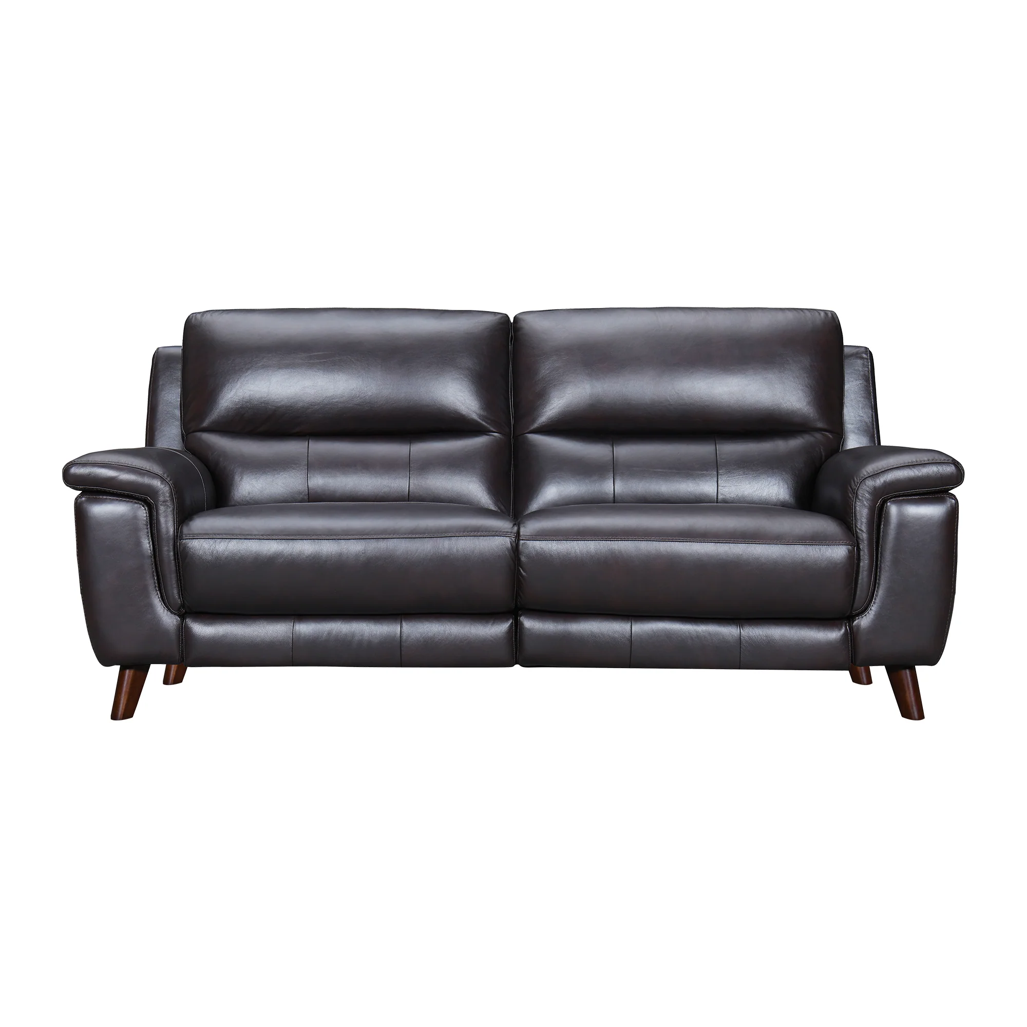 Lizette 78" Brown Leather Power Recliner Sofa with USB By Armen Living - Image 2