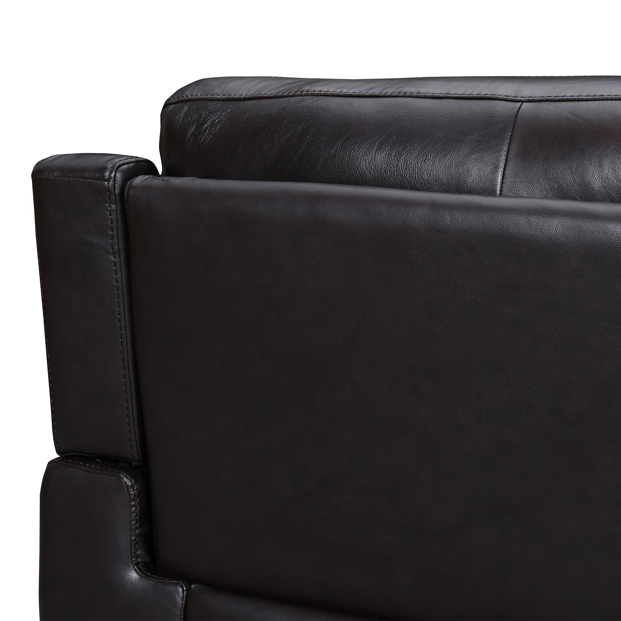 Lizette 78" Brown Leather Power Recliner Sofa with USB By Armen Living - Image 6