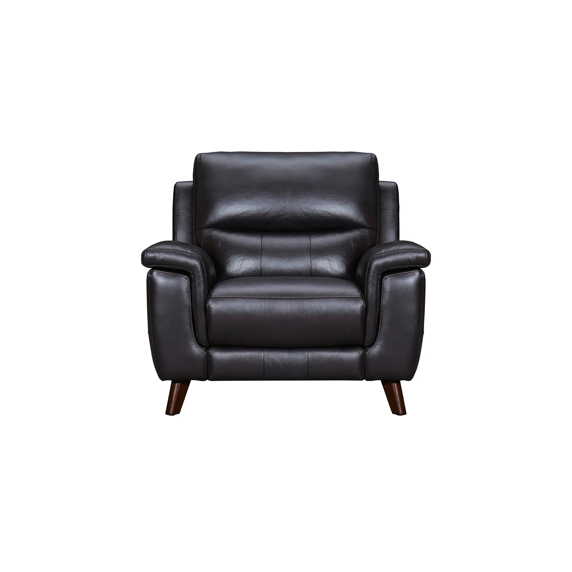 Lizette Brown Leather Power Recliner with USB By Armen Living - Image 3