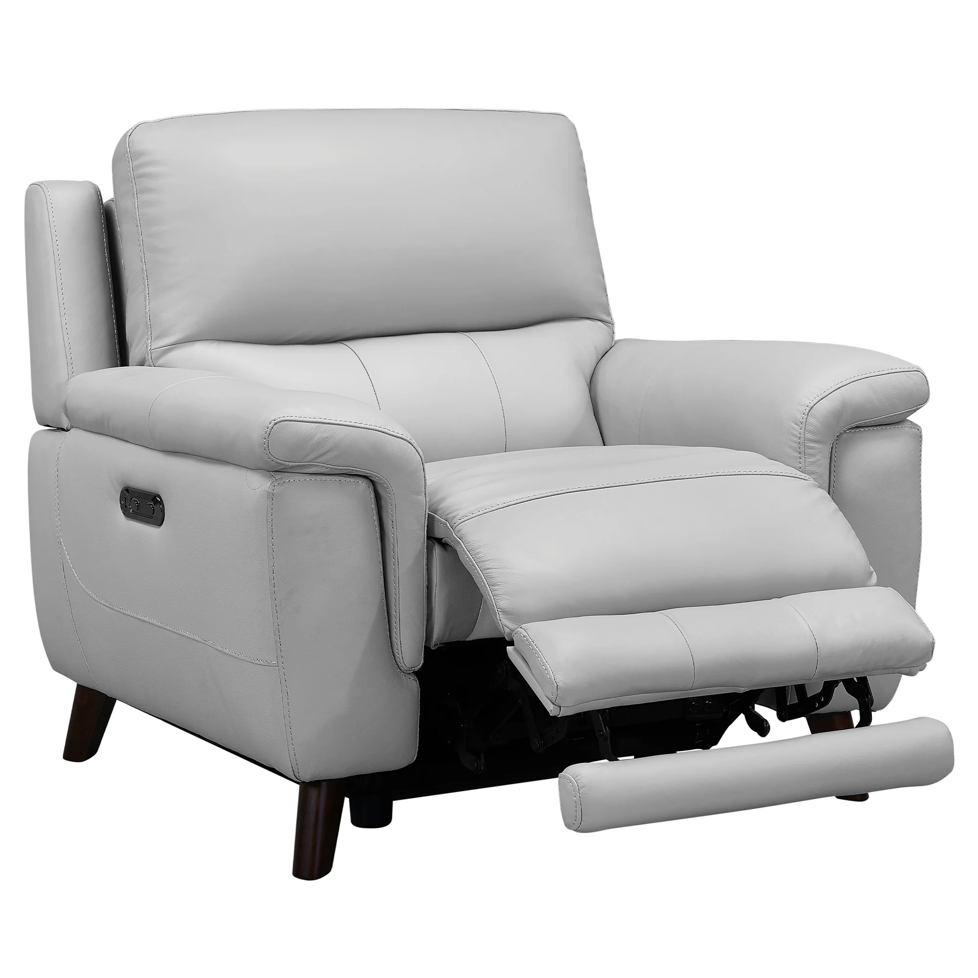Lizette Dove Gray Leather Power Recliner 3 Piece Living Room Set with USB By Armen Living - Image 11