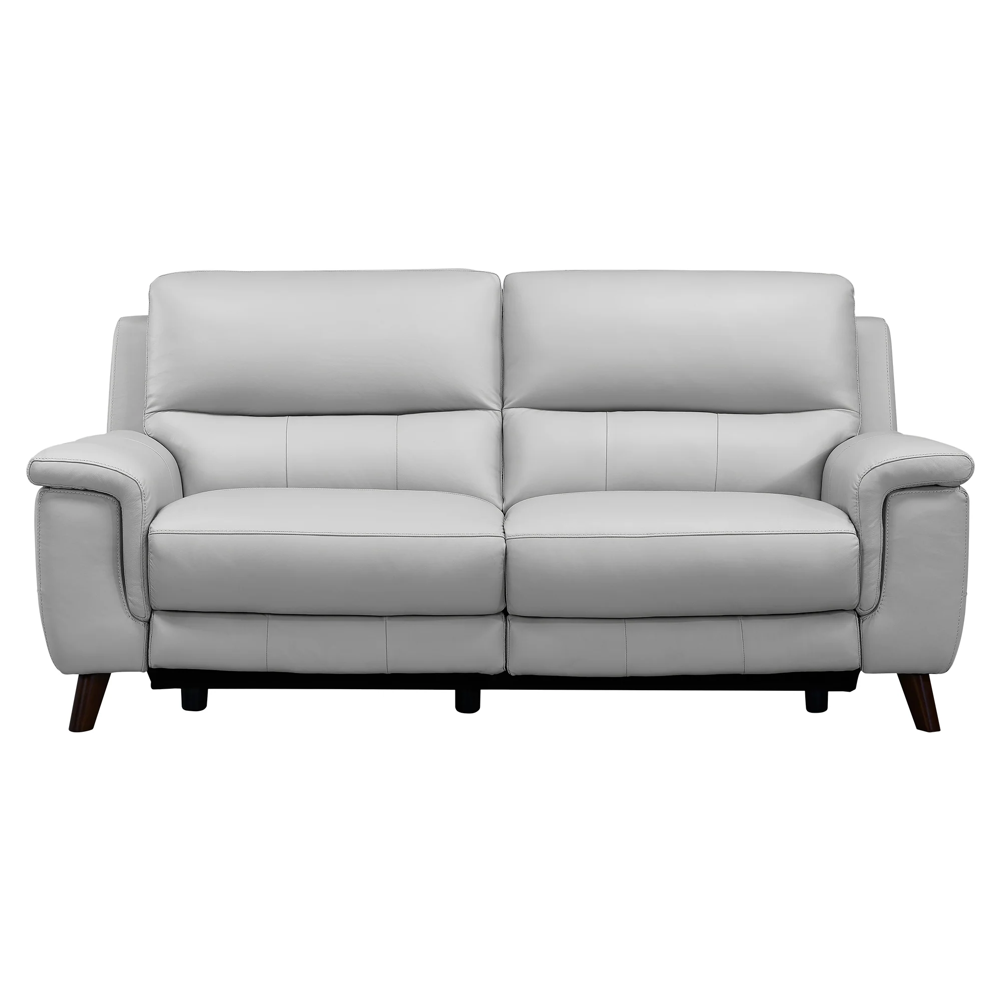Lizette Dove Gray Leather Power Recliner 3 Piece Living Room Set with USB By Armen Living - Image 3
