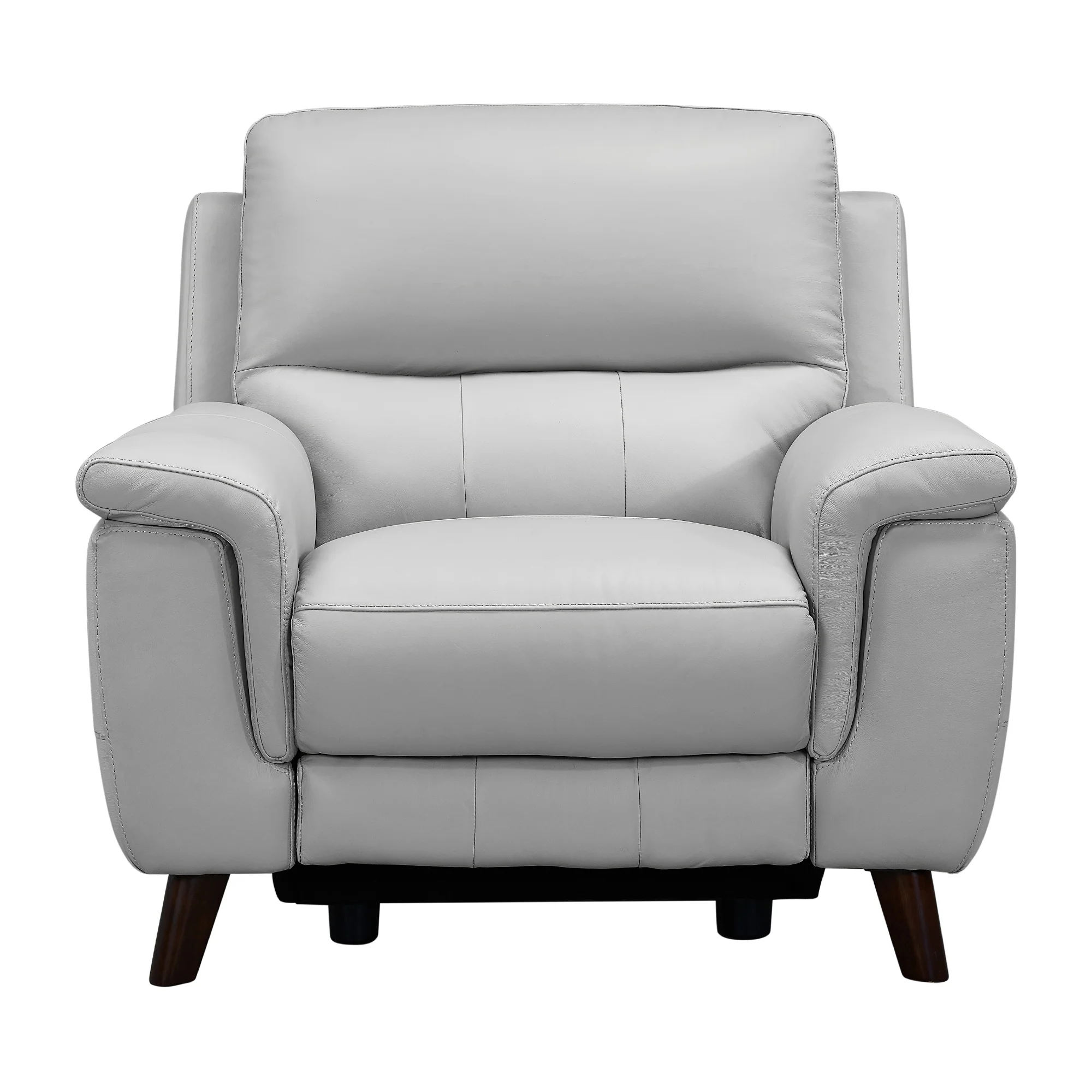 Lizette Dove Gray Leather Power Recliner 3 Piece Living Room Set with USB By Armen Living - Image 8