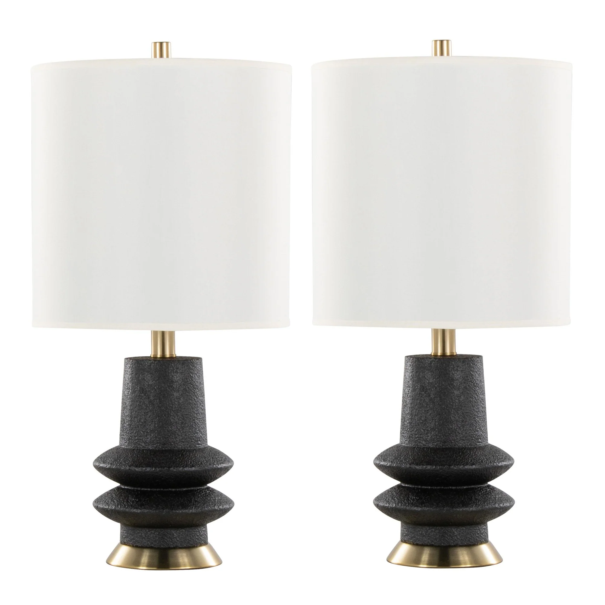 Lloyd 26" Polyresin Table Lamp  - Set of 2 By LumiSource - GPT26-LLOYD BKW2 - Image 3
