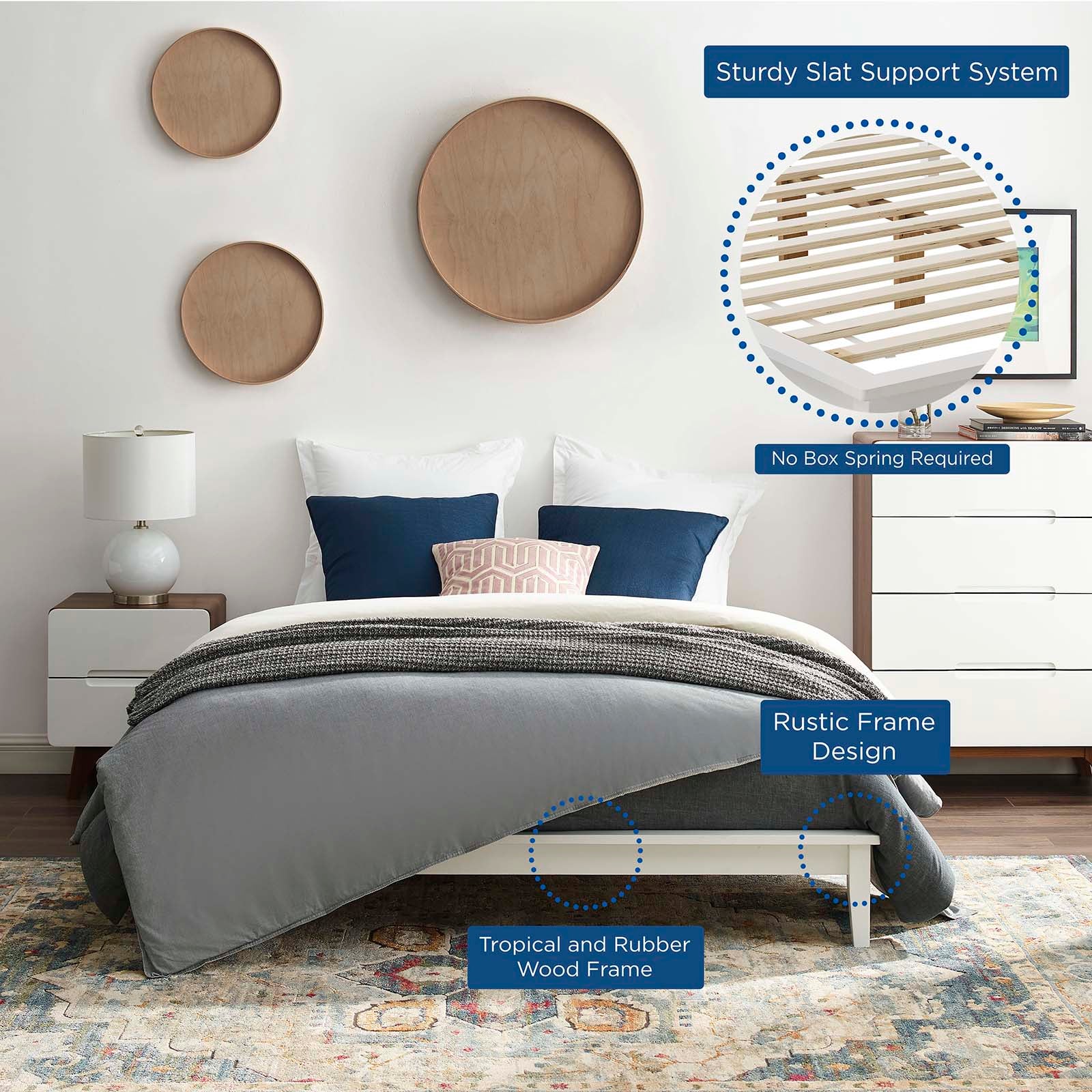 Lodge King Wood Platform Bed Frame By Modway - MOD-6056 - Image 23