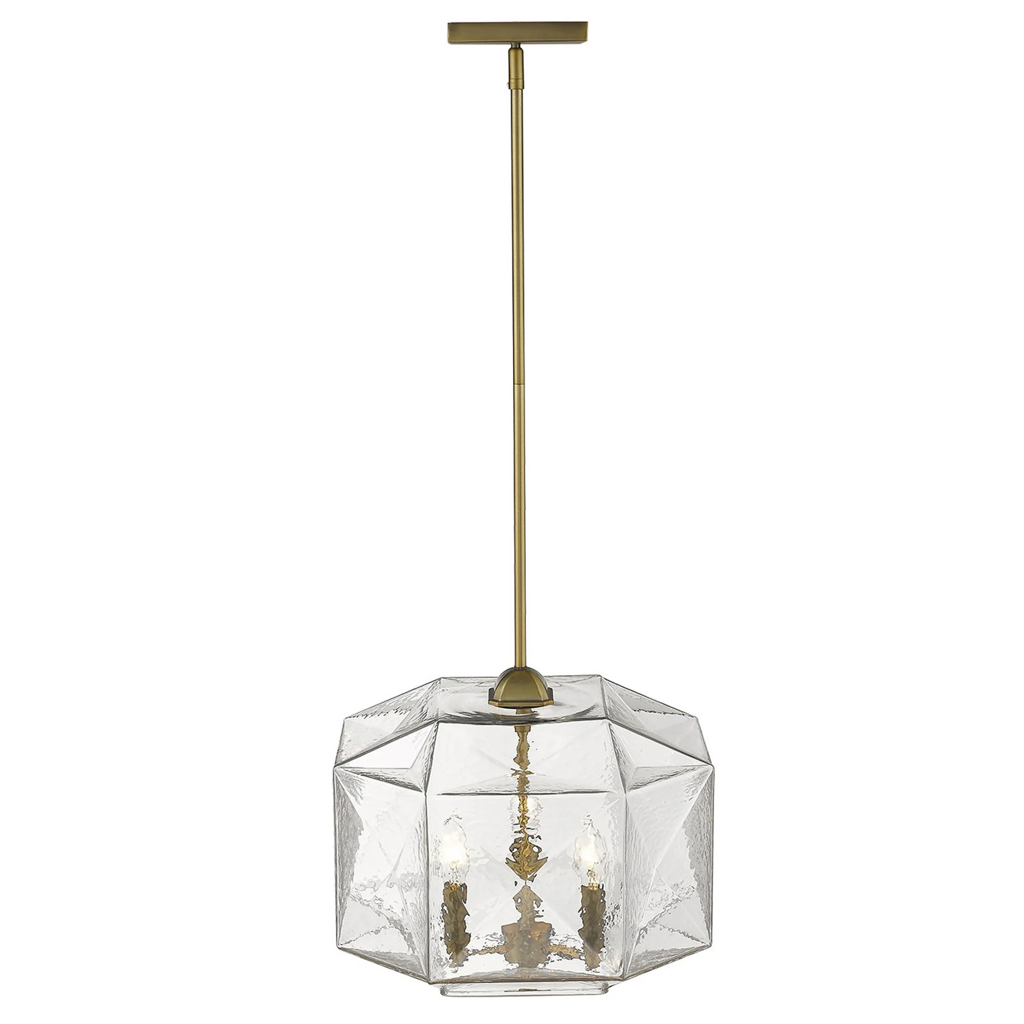 Loft 3-Light Brass Pendant By Homeroots - Image 2