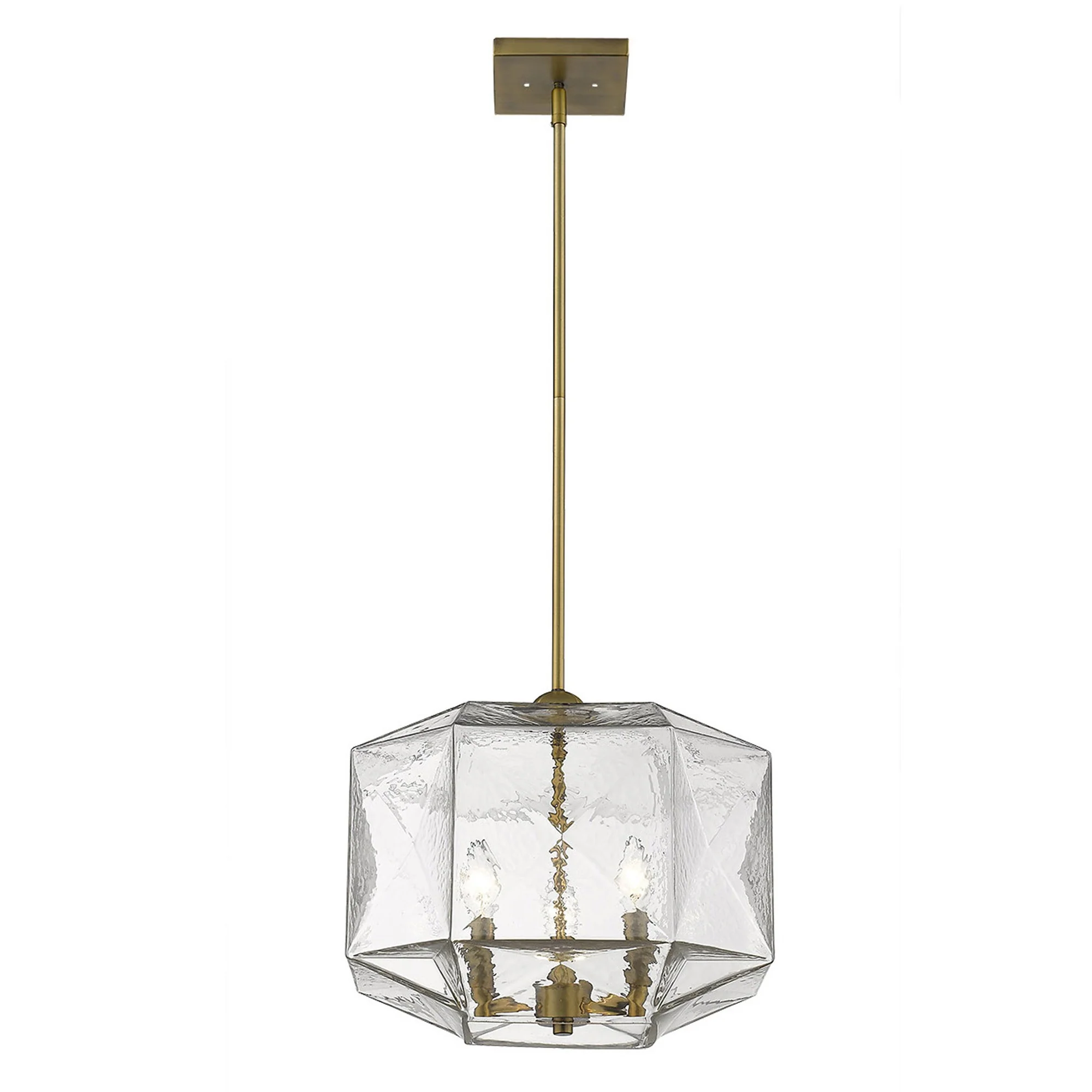 Loft 3-Light Brass Pendant By Homeroots - Image 3