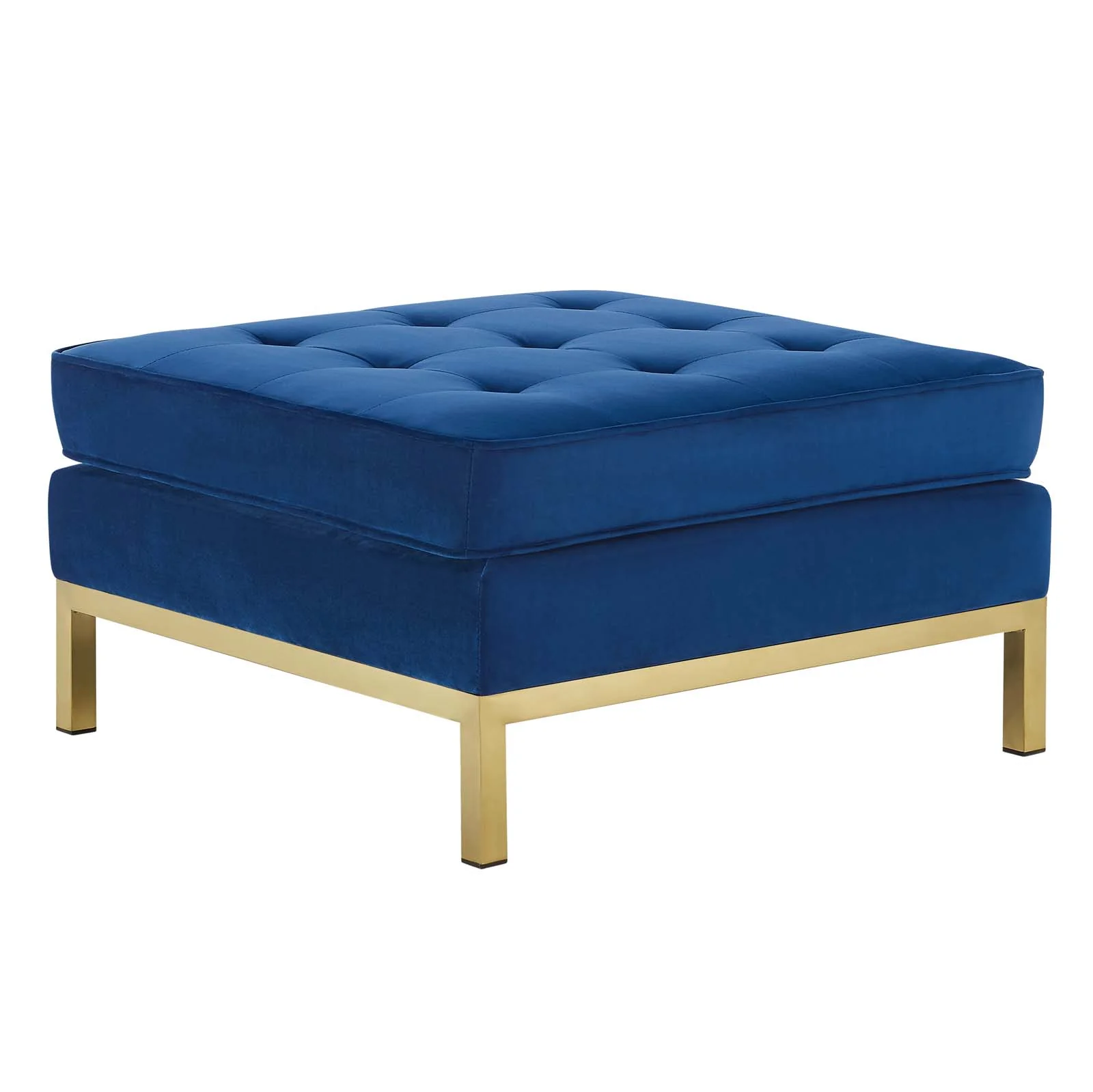 Loft Gold Stainless Steel Leg Performance Velvet Ottoman By Modway - EEI-3396 - Image 2