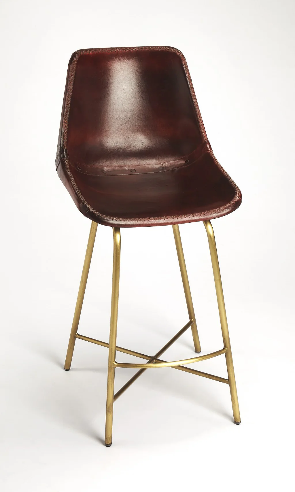 Loft Leather Bar Stool By Homeroots - Image 2