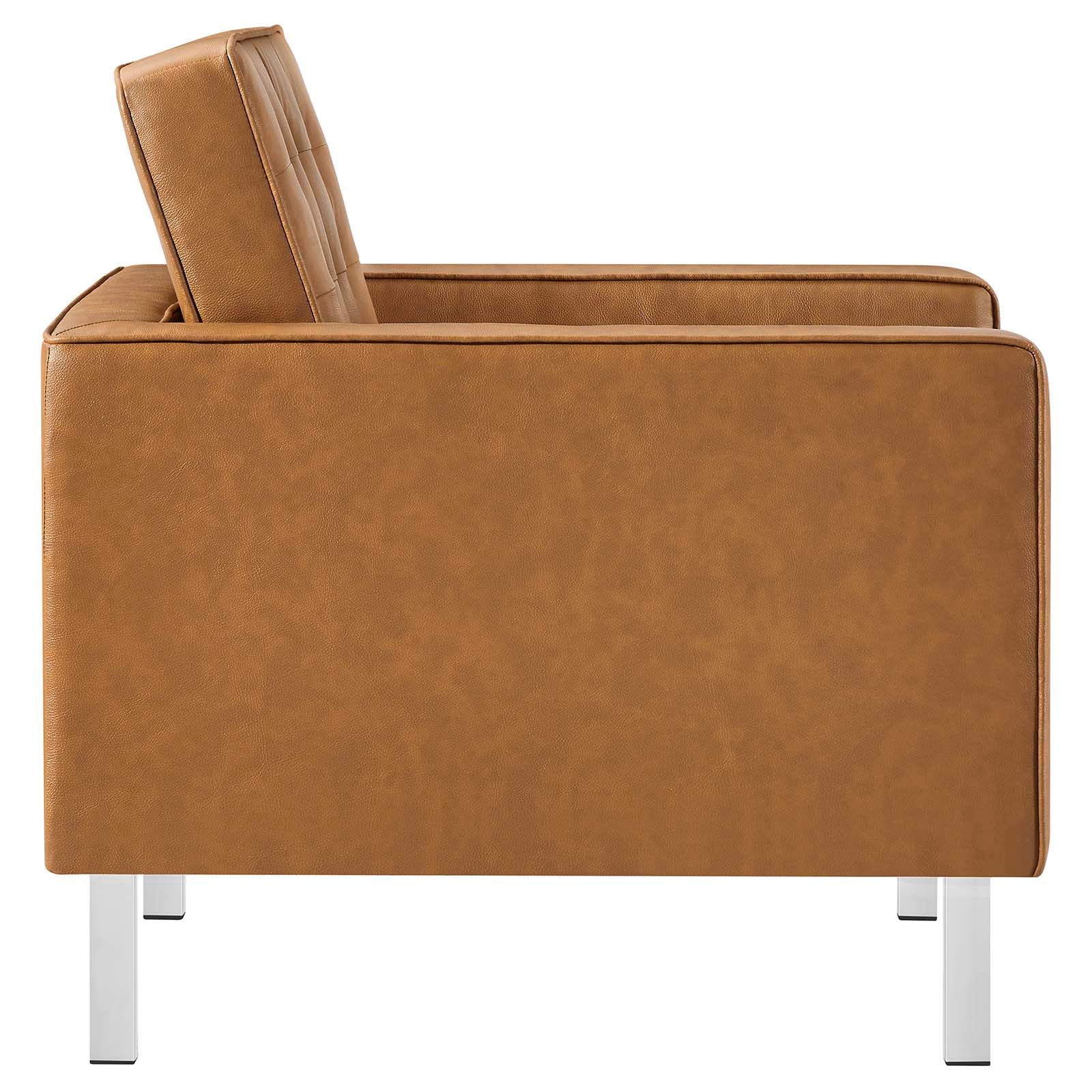 Loft Tufted Vegan Leather Armchair and Ottoman Set By Modway - EEI-6409 - Image 15