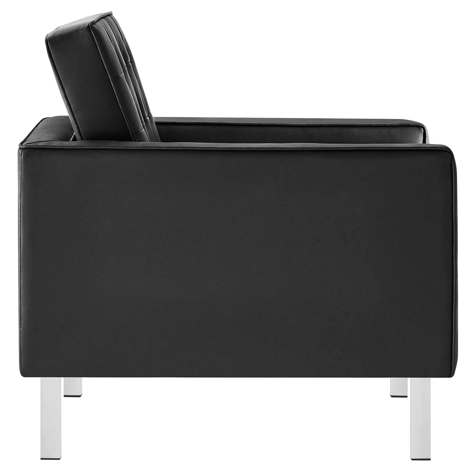 Loft Tufted Vegan Leather Armchair and Ottoman Set By Modway - EEI-6409 - Image 5