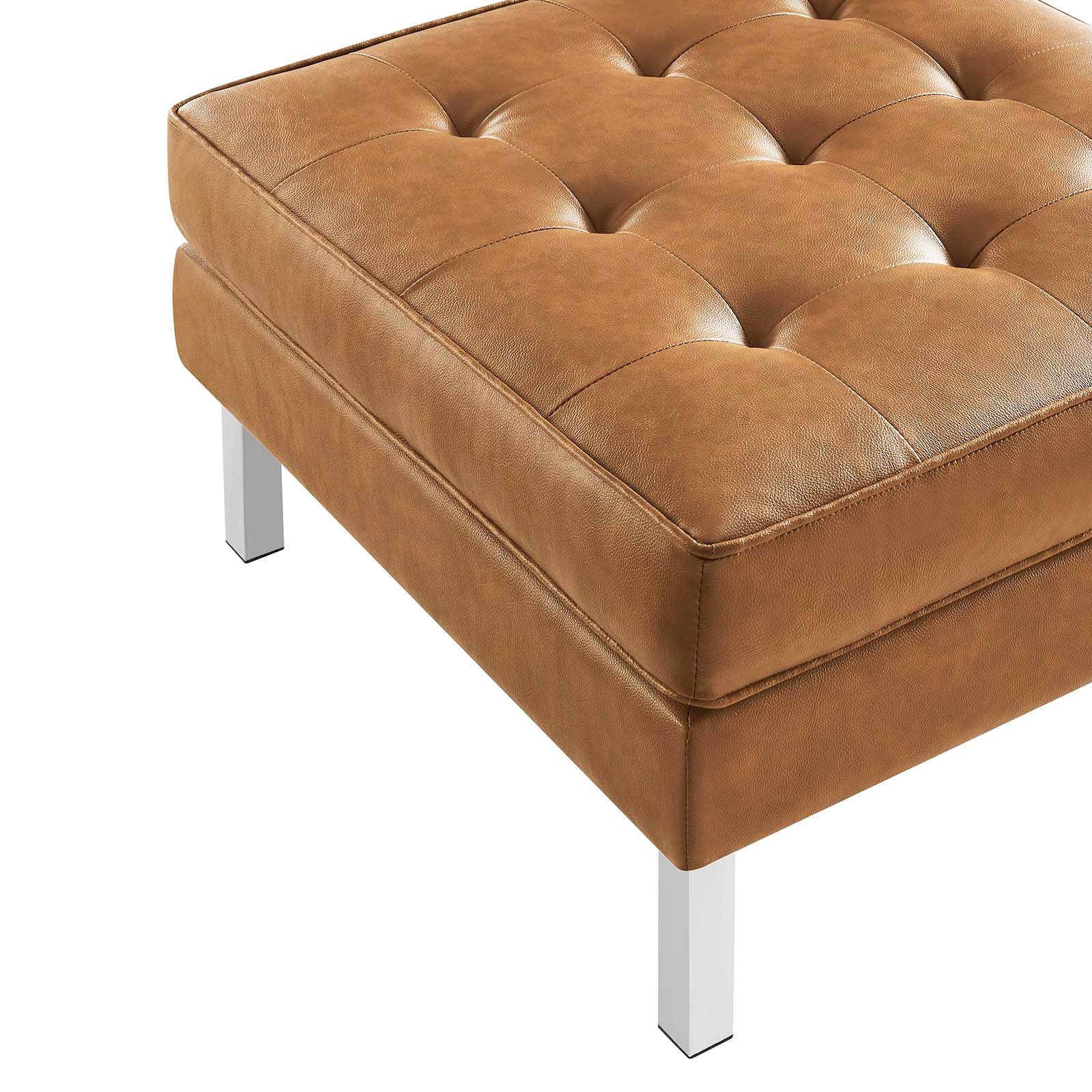 Loft Tufted Vegan Leather Sofa and Ottoman Set By Modway - EEI-6410 - Image 19