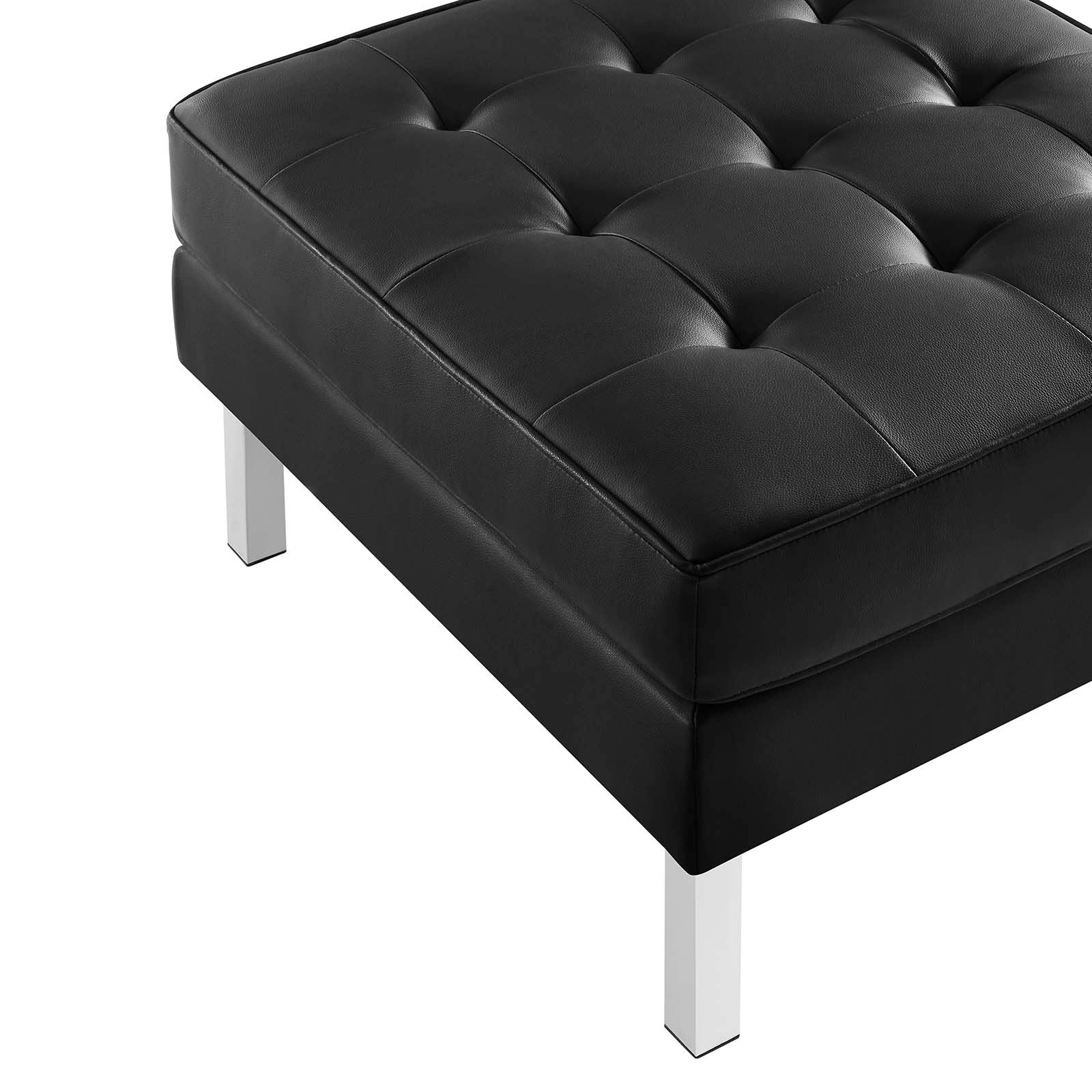 Loft Tufted Vegan Leather Sofa and Ottoman Set By Modway - EEI-6410 - Image 9