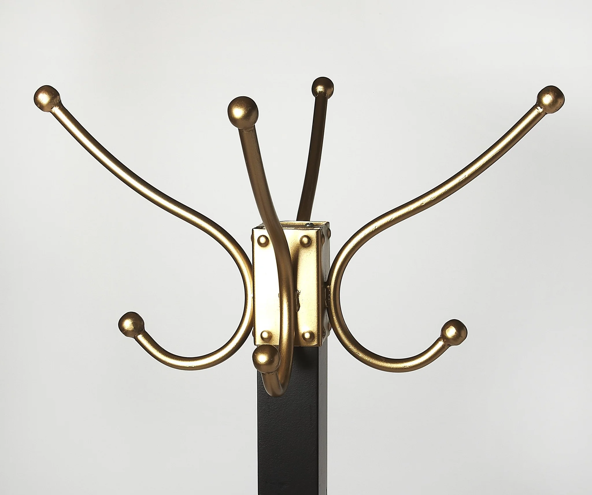 Logan Square Black & Gold Coat Rack Tree By Homeroots - Image 4