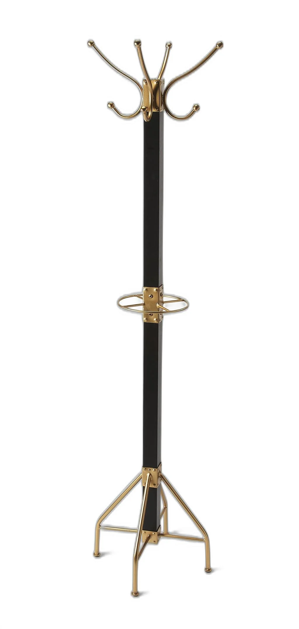 Logan Square Black & Gold Coat Rack Tree By Homeroots - Image 7