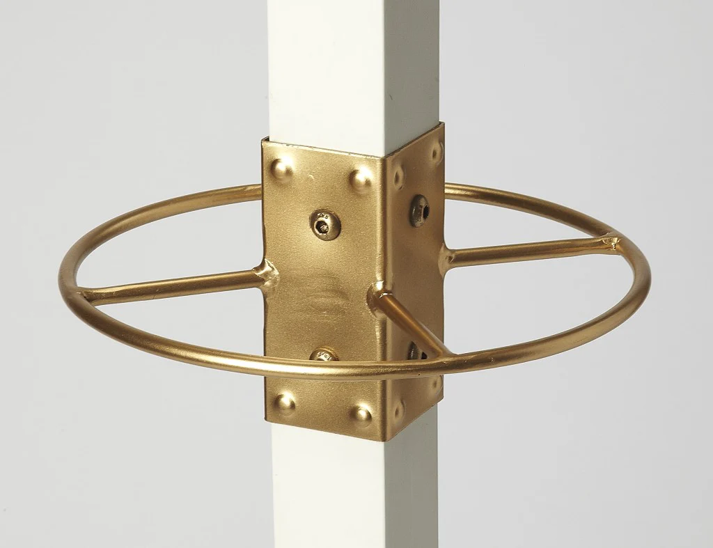 Logan Square White & Gold Coat Rack Tree By Homeroots - Image 4
