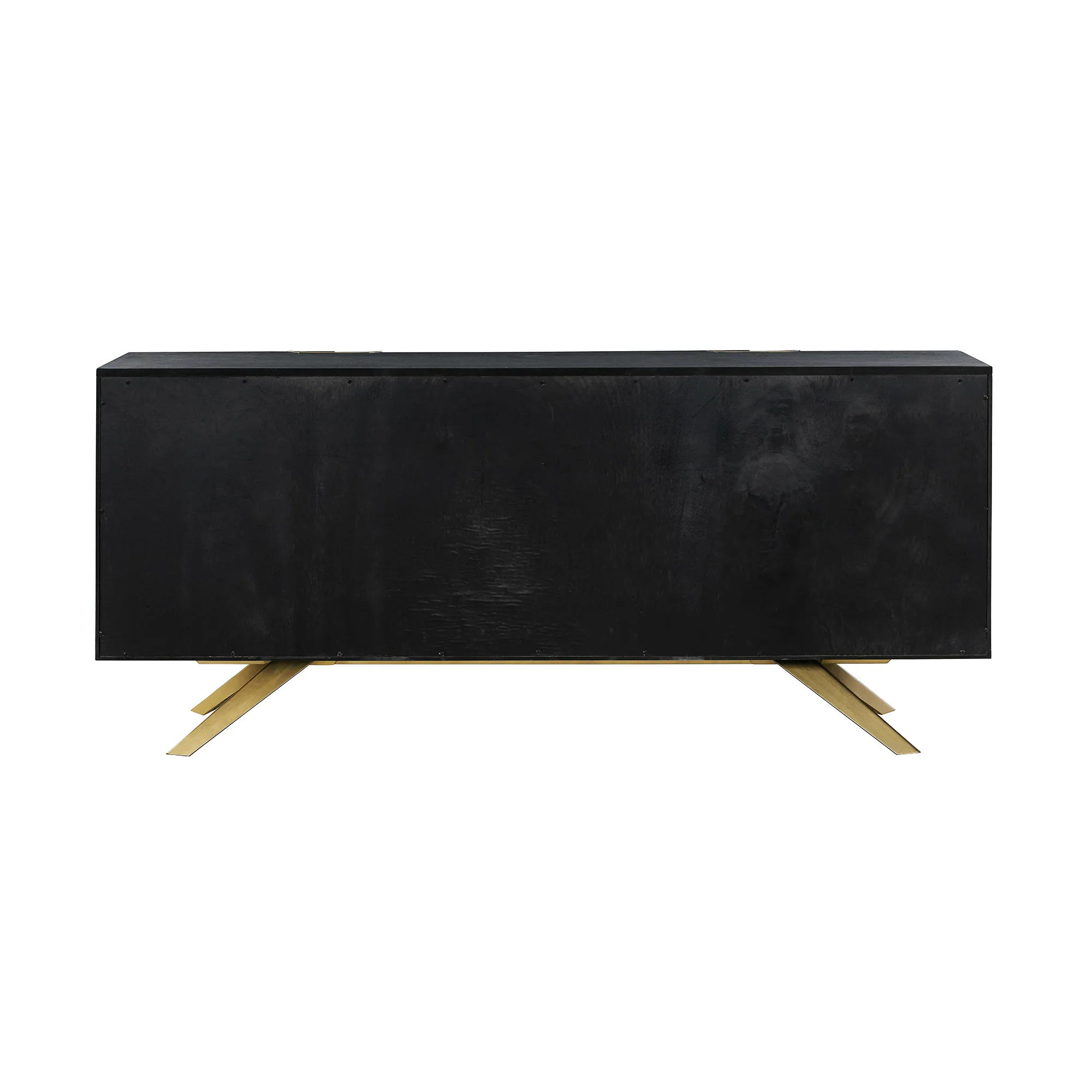Lombard 4 Door Sideboard Buffet in Black Brushed Wood By Armen Living - Image 4