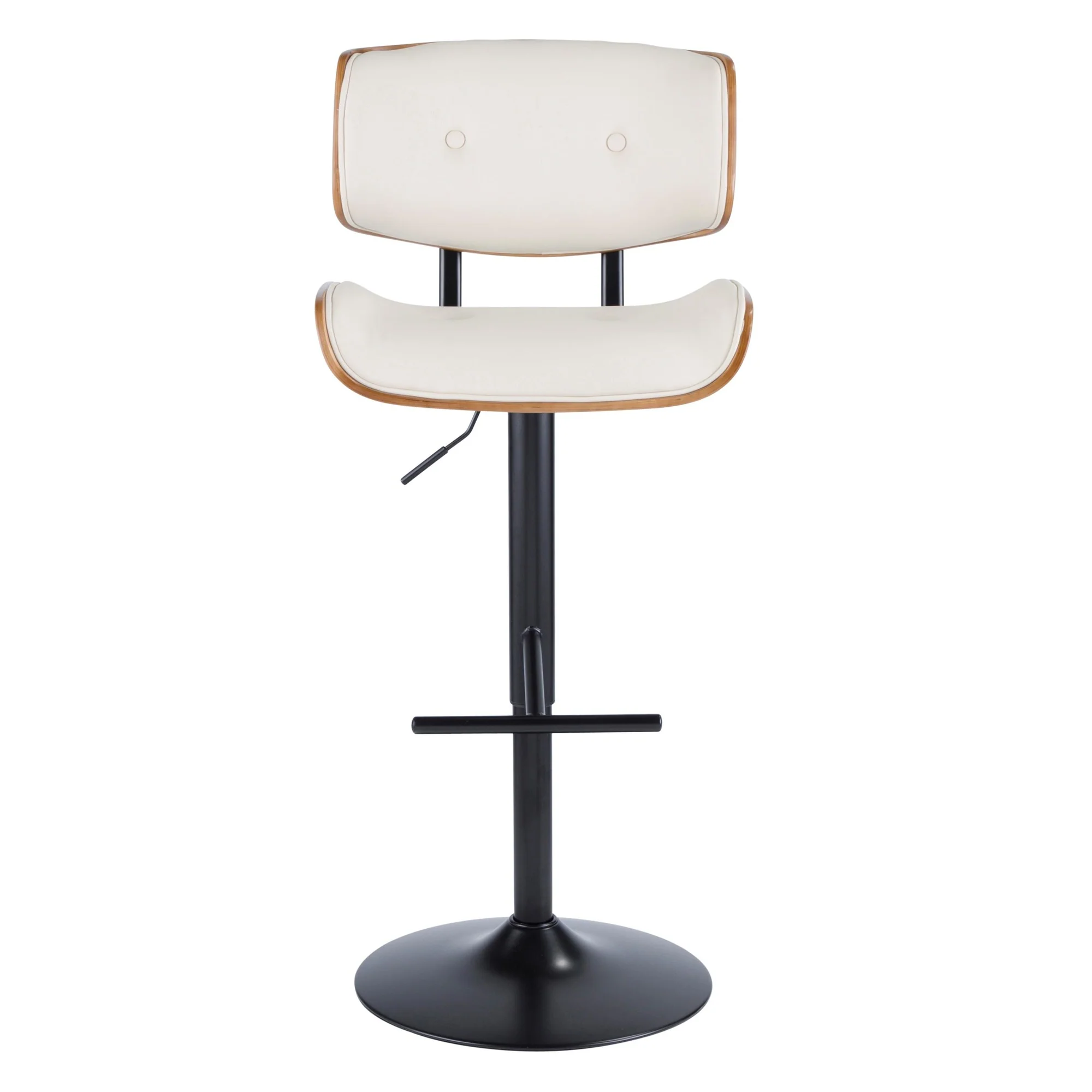Lombardi Adjustable Barstool - Set of 2 Cream By LumiSource - Image 4
