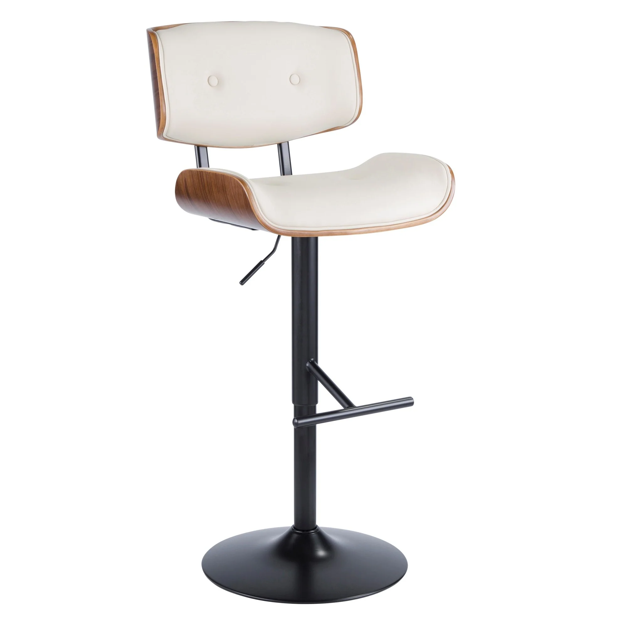 Lombardi Adjustable Barstool - Set of 2 Cream By LumiSource - Image 6